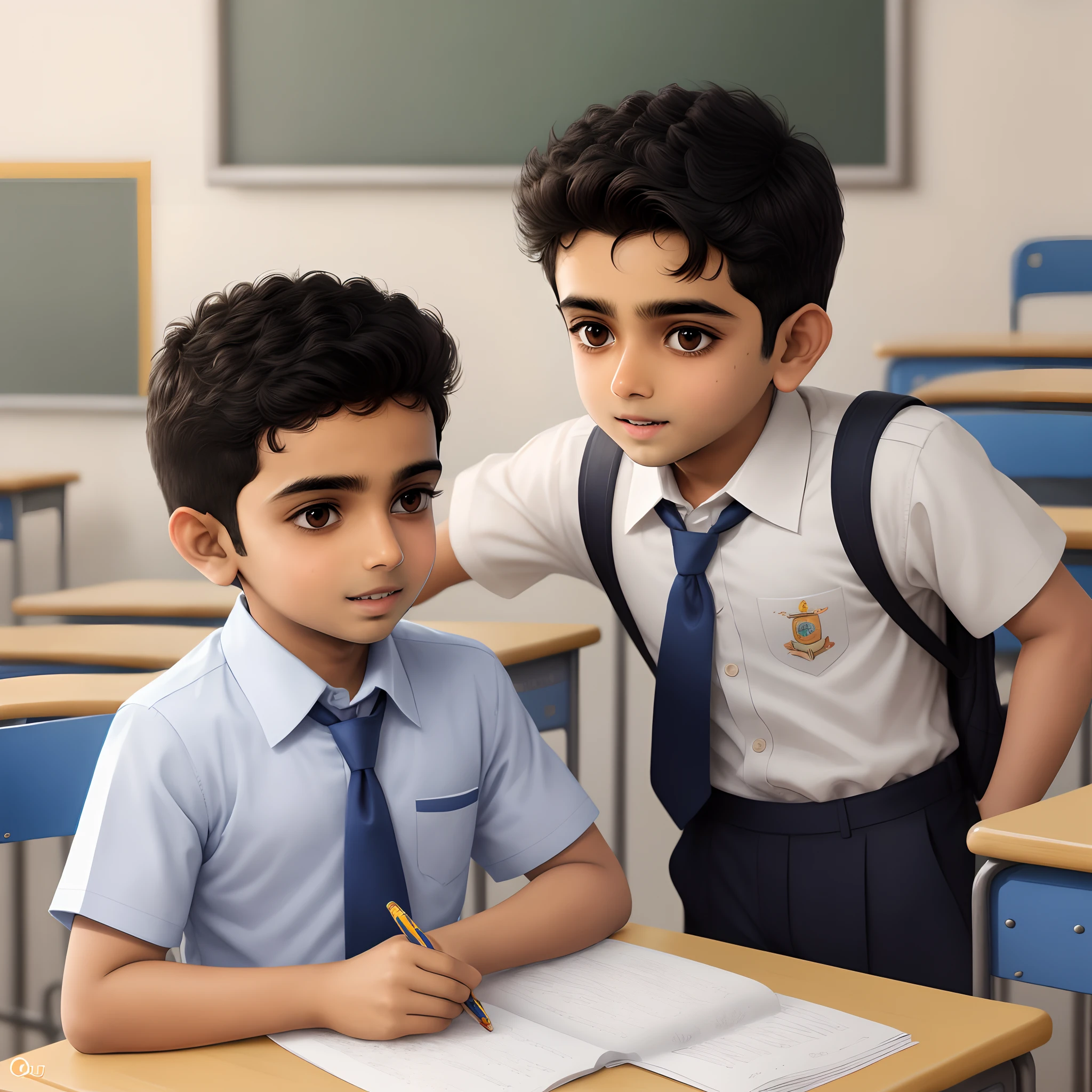Qasim goes to school