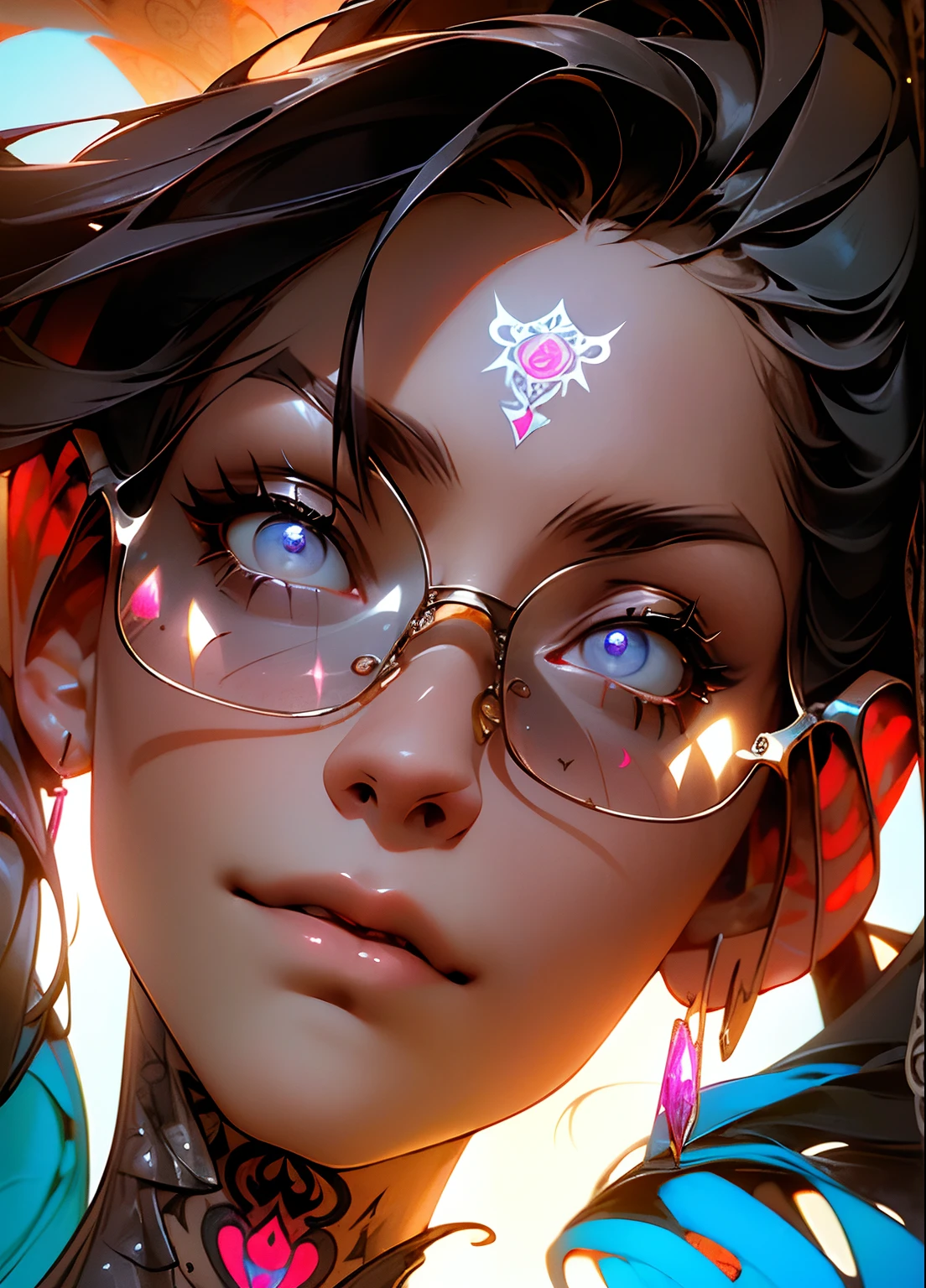 ((best quality)), ((masterpiece)), ((realistic)), (detailed) 1ghotic girl with fluid hair, melt, sexy, lace clothes, tattoos, lots of skulls, mandalas, cinematic, sharp, ray tracing, brightness, luminosity