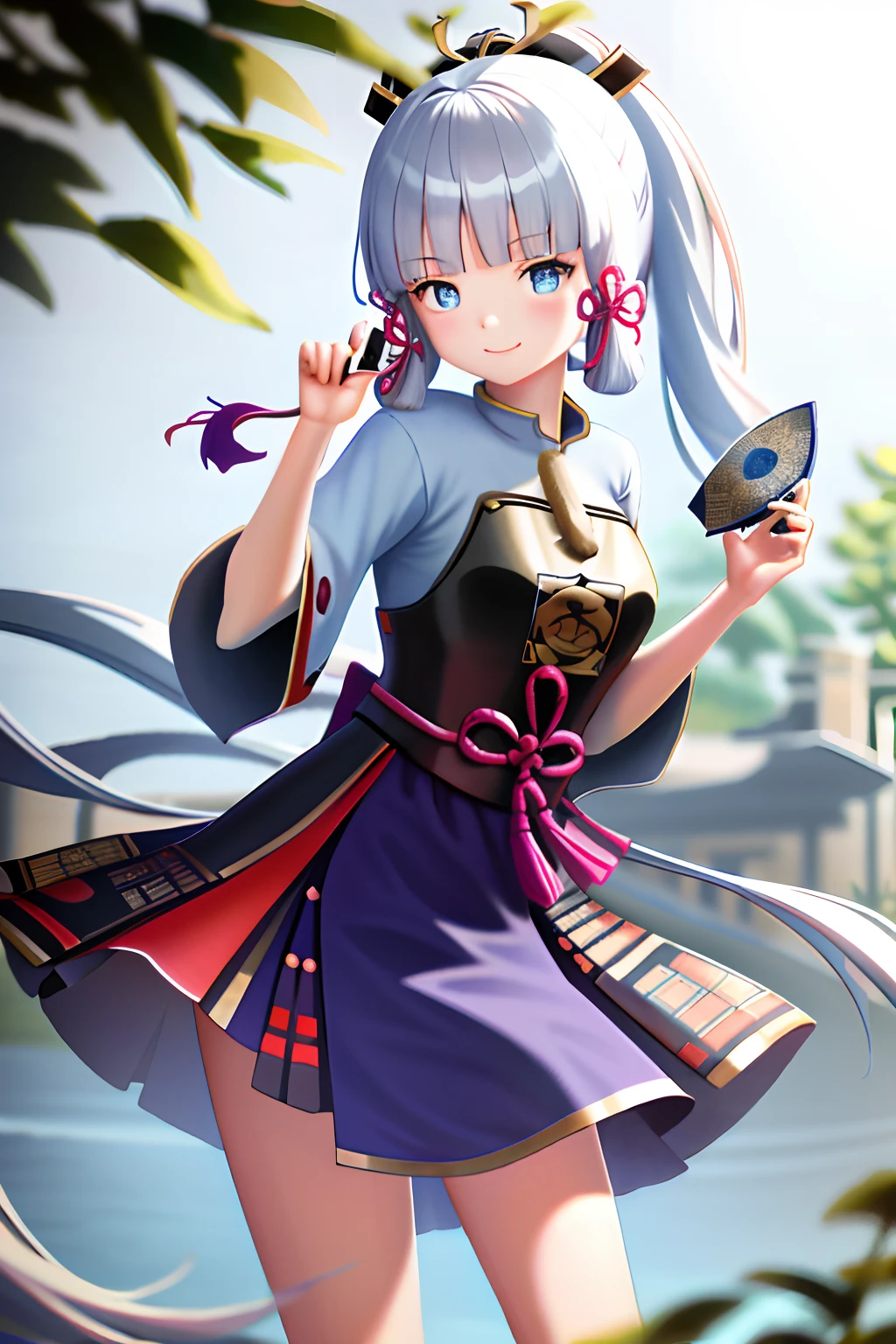 Masterpiece, high resolution, best quality, 1girl solo, kamisato_ayaka, smile, hanfu