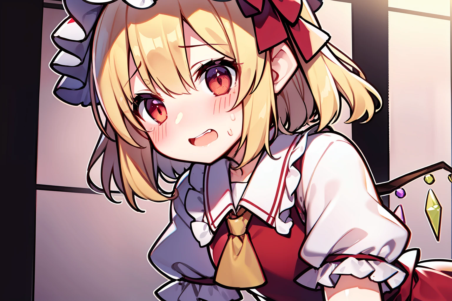 （Flandre Scarlet）、blushed face、Open your mouth and be surprised、shortsleeves、ty、Petite