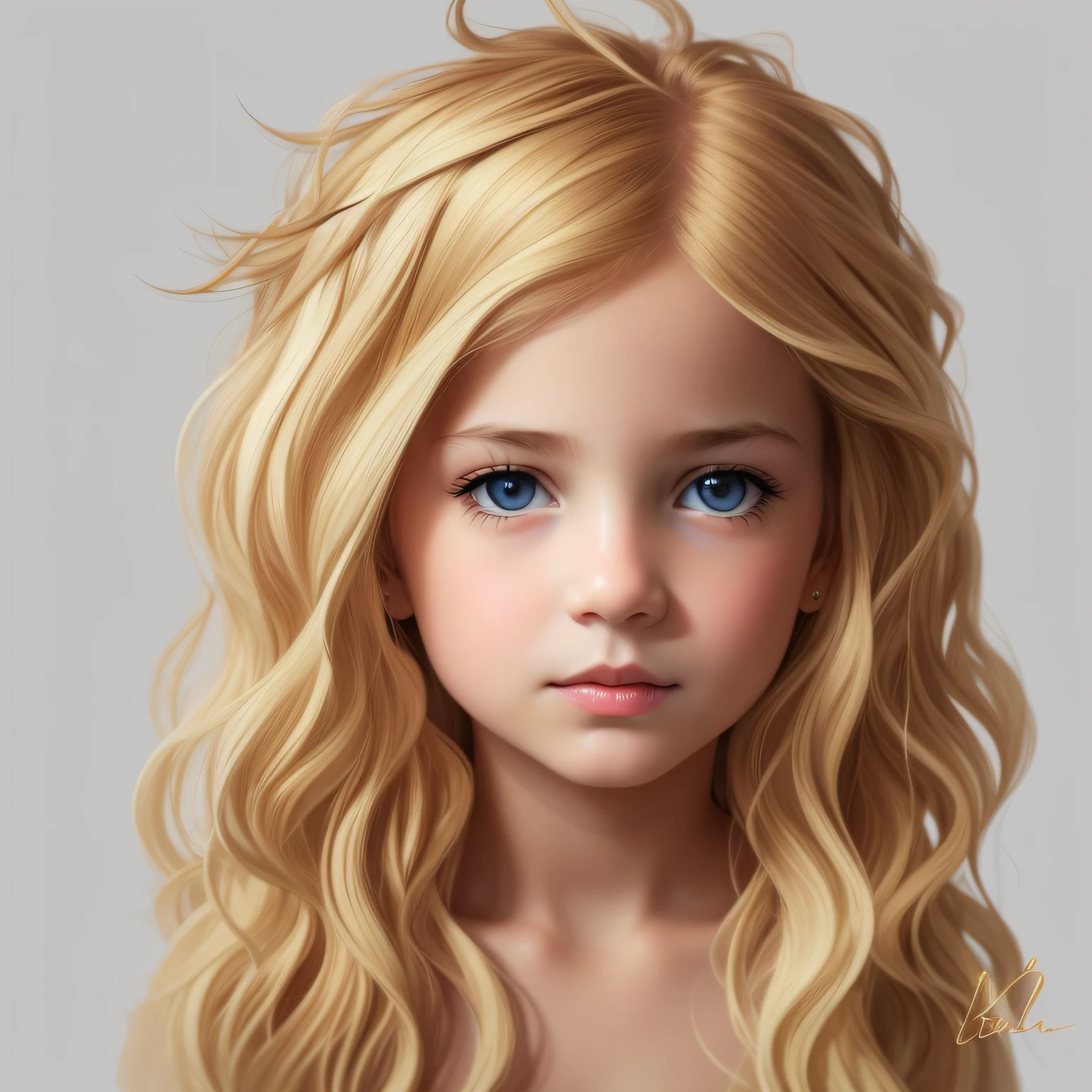 um close up de uma jovem com uma coroa de cabelo dourado, painting digital adorable, lindo pintura digital, Arte digital alucinante, lindo arte digital, arte digital muito realista, arte do retrato da fantasia, pintura realista da bonito, arte digital muito bonita, pintura digital bonita, retrato da arte da fantasia, Arte infantil em Artstation, arte digital realista, bela arte digital, bela arte digital