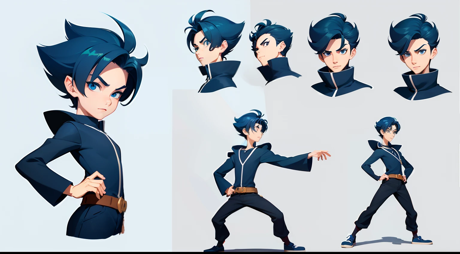 cartoon character of a boy with different poses and poses, cartoon concept art, very stylized character design, stylized character design, highly detailed character design, childrens art in artstation, character design, disney character style, concept art of single boy, animated character design, high quality character design, character exploration, great character design, in style of disney animation, character illustration