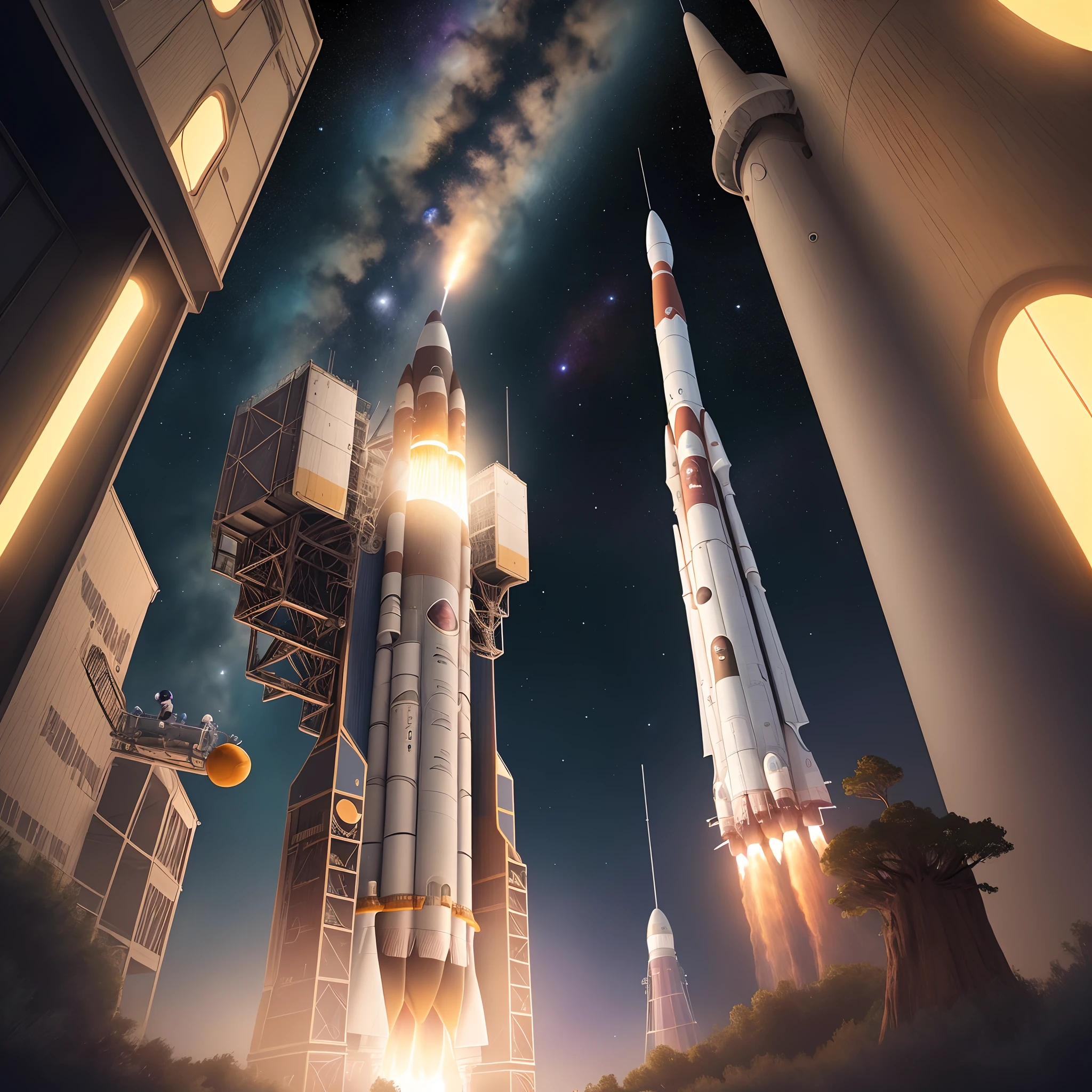 Welcome to the incredible intergalactic journey of 'The Rocket's Journey through Space'! Neste emocionante eBook infantil, acompanhamos as aventuras de Leo e Luna, dois corajosos astronautinhas, as they explore the vast universe aboard the super-tech 'Starfire' rocket.