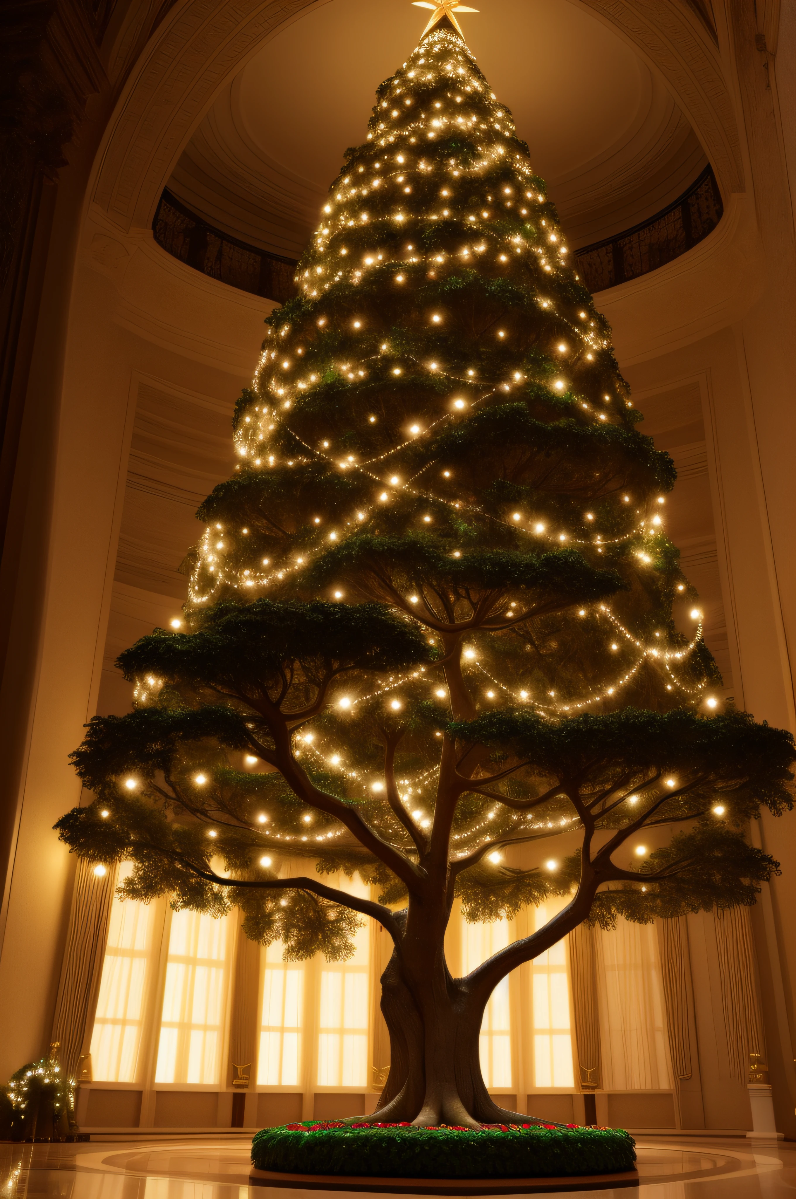 arvore de natal moderna, realista, highes definition, 4k, 8k, fotografia detalhada