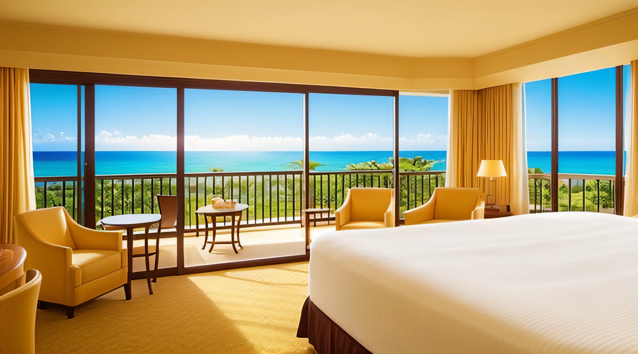 Luxury hotel rooms in Hawaii、The view is beautiful.、Nice and clean room.、Large room、suite room