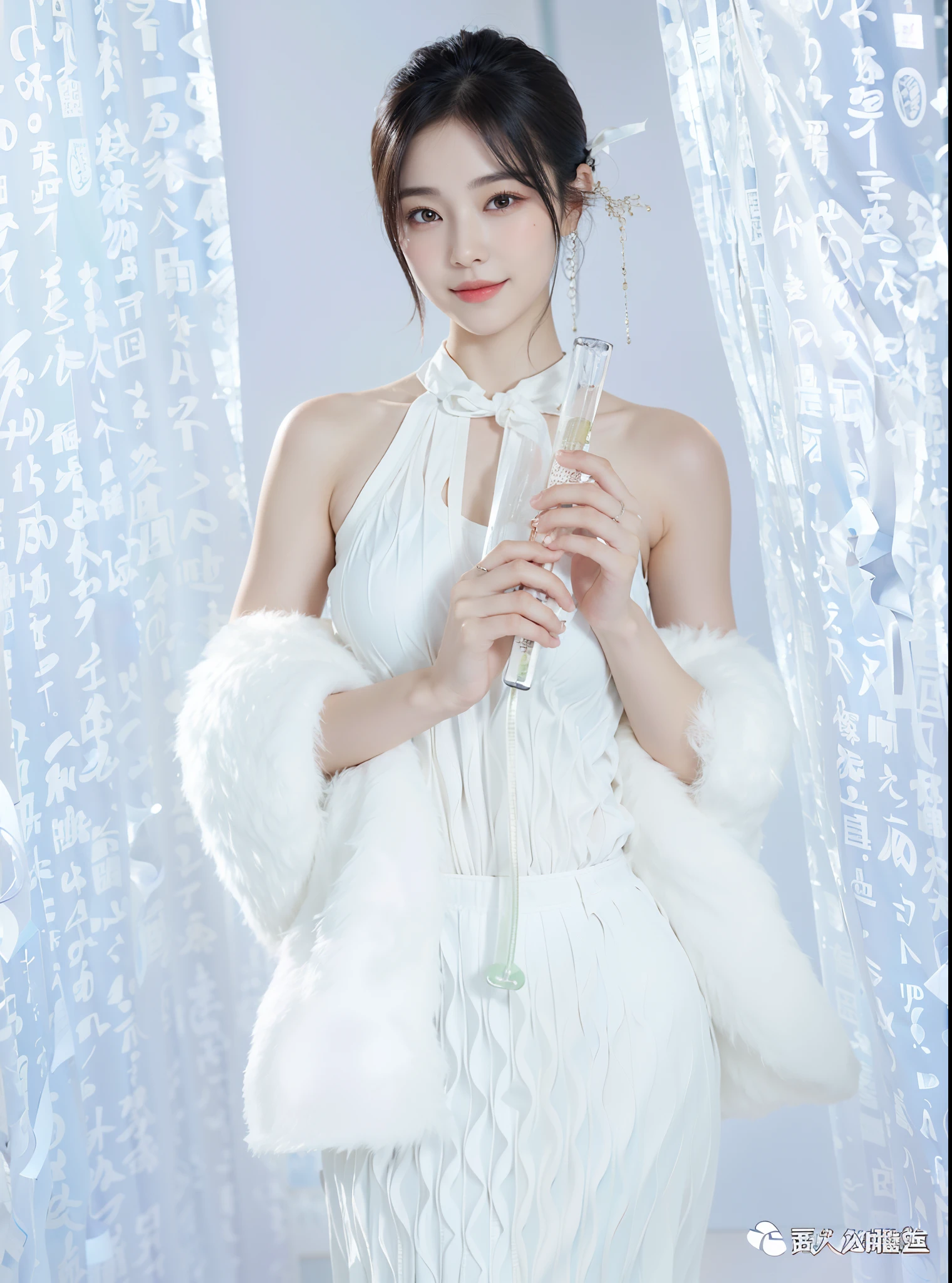(((Medium hair))), best qualtiy, 8K, hdr, A high resolution, absurderes:1.2, blur backgroun, Background bokeh:1.2, photography of, (RAW photo:1.2), (真实感:1.4), (Masterpiece:1.3), (complexdetails:1.2), 1girll, 独奏, japanaese girl, delicated, Beautiful detailed, (Detailed eyes), (Detailed facial features), Petite, (((Large breasts))), Skin Firm, (Looking_at_peeping at the viewer), From_Front, (being thin),(best qualtiy:1.4),(超A high resolution:1.2),cinematic lighitnglamplight,(Extremely detailed illustration),(Gloss on lips,best qualtiy,超A high resolution,depth of fields,Caustics,Extensive illumination,naturalshadow,85mm, f/1.4, iso 200, 1/160s:0.75),1girll, Solo, (((blue tanktop))) Smile, ((校服,Plaid pleated skirt,Classroom))