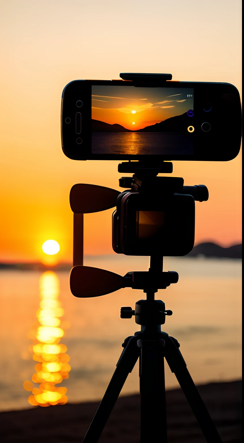 Sunset, evening glow, distant view, realistic, rich colors, gorgeous and colorful, wide-angle lens, shooting in the evening, positive film, naturalistic style, high-definition filming.