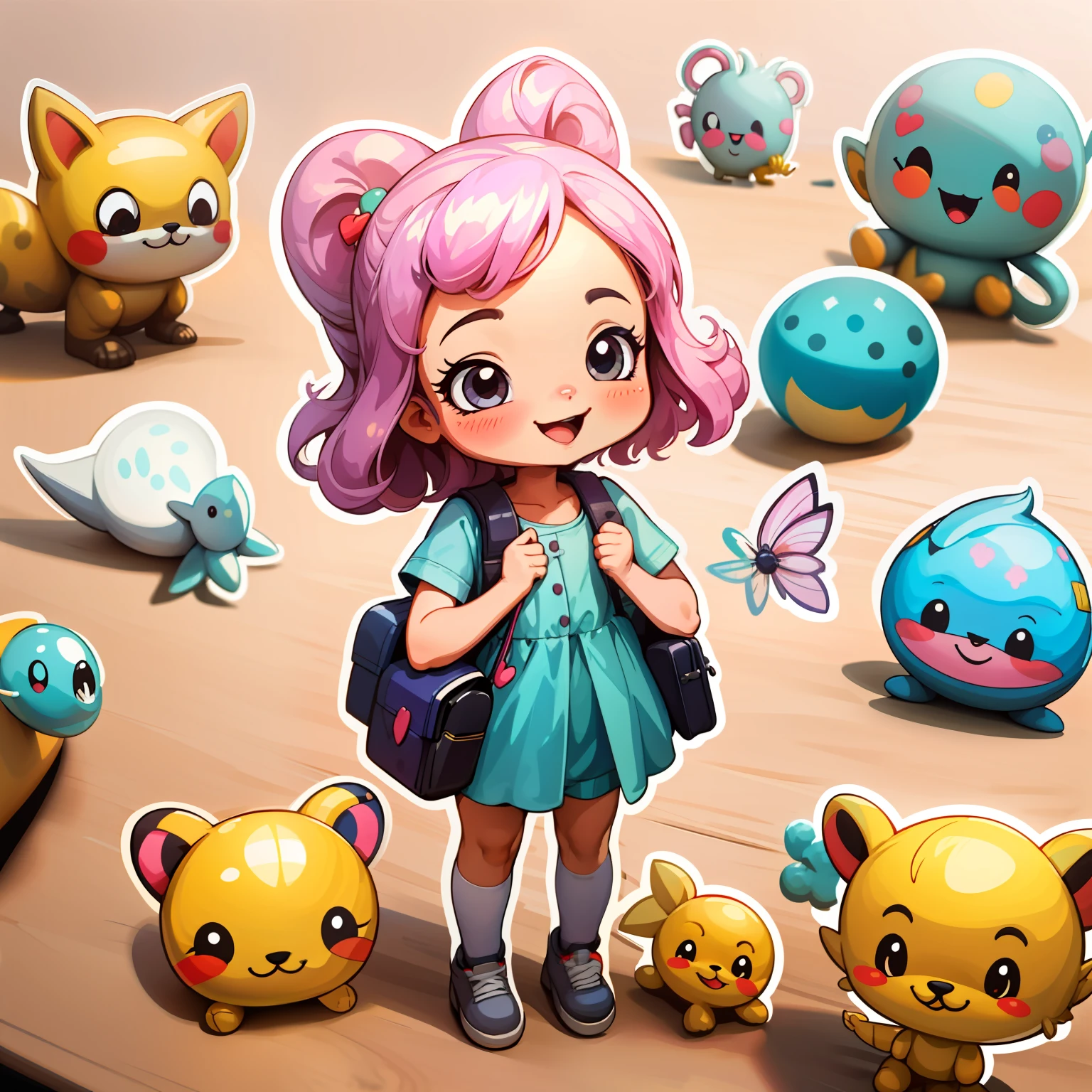 cute female child,sorrindo, Backgound simples,asas de borboleta,2D,Design de imagem,doctor's clothing,the doctor