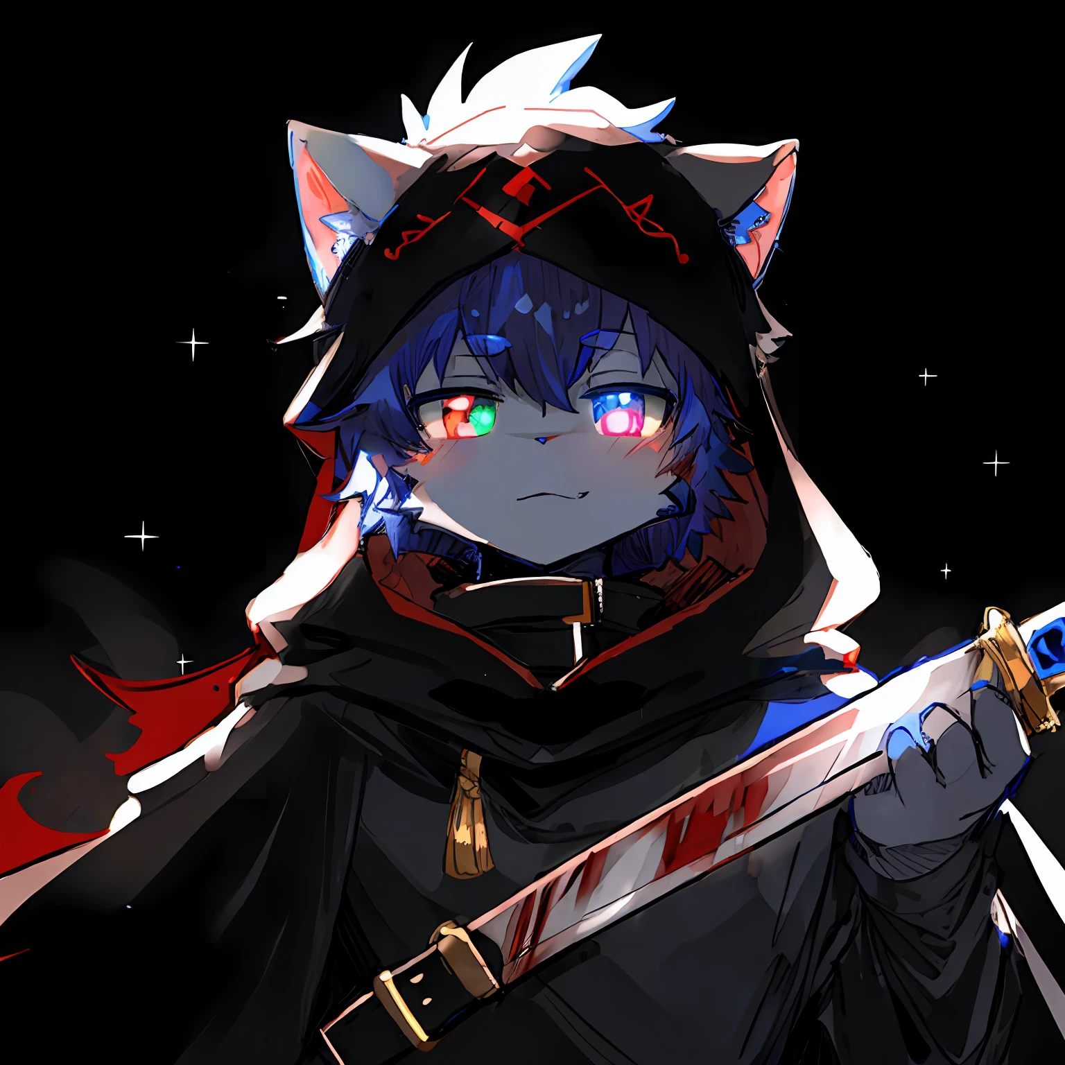 a black cloak