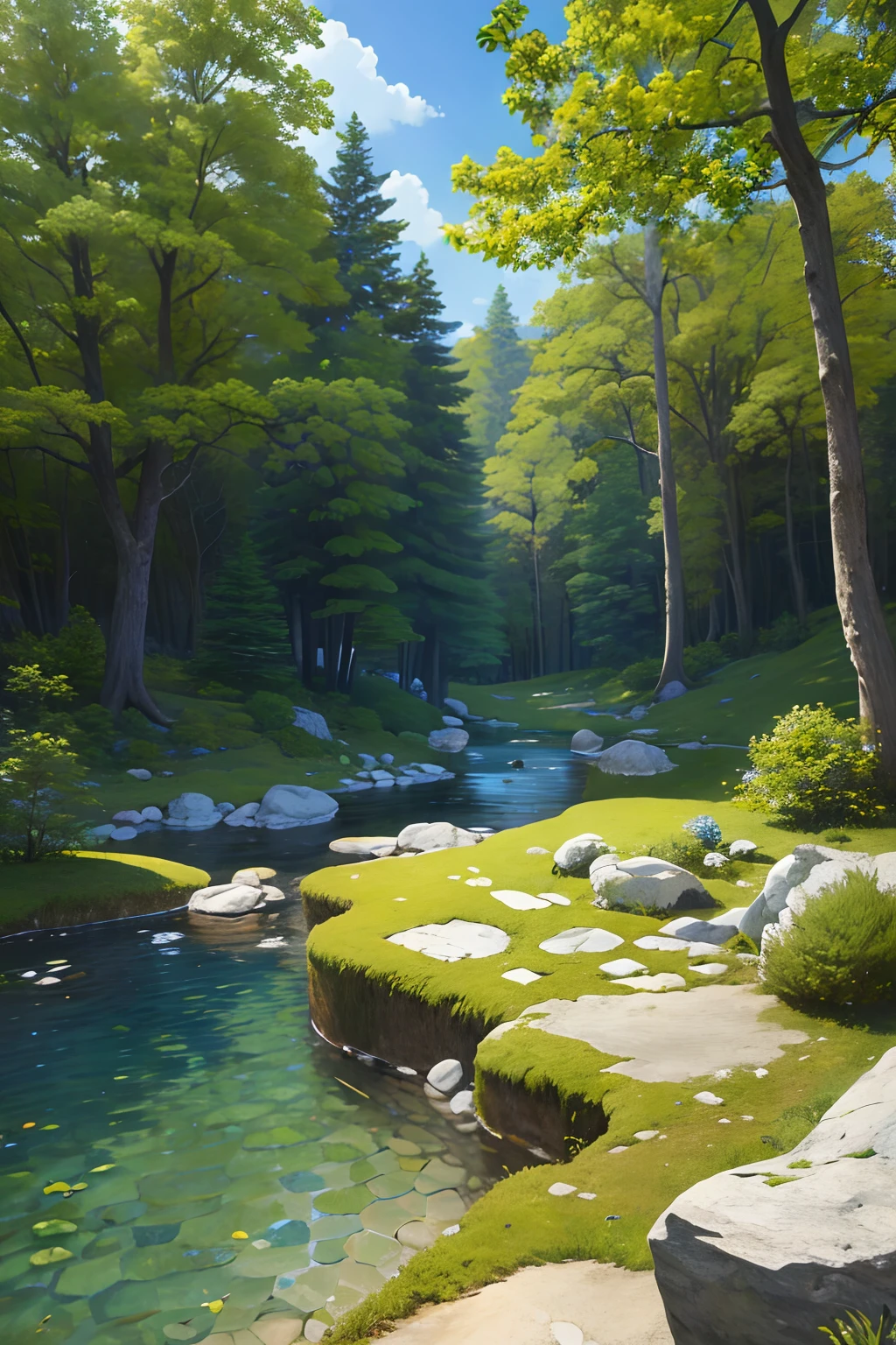 (Masterpiece, Best Quality, High Quality, Highres:1.4), Detailed, Extremely Detailed, Ambient Soft Lighting, 4K,
Outdoors, (Nature, Oak Forest:1.2), (Rocks:1.2), Mountais, Flowers, Plants,
