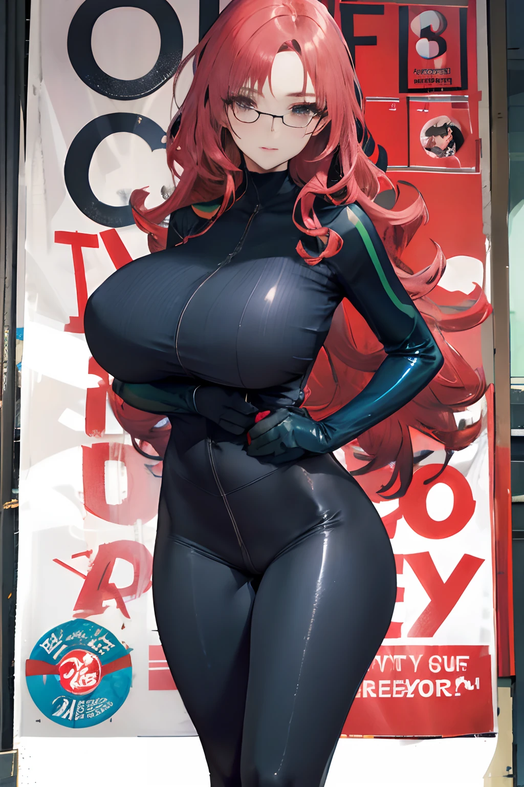 Ultra-realistic 8K CG，Flawless face，flawless perfection，，full bodyesbian，One-piece tights，Conjoinment，Light green latex set，Standing on the ground，poster for，huge tit，Huge breasts，A sagging breast，long leges，Slim，being thin，tightsuit，pink hair with long strands，