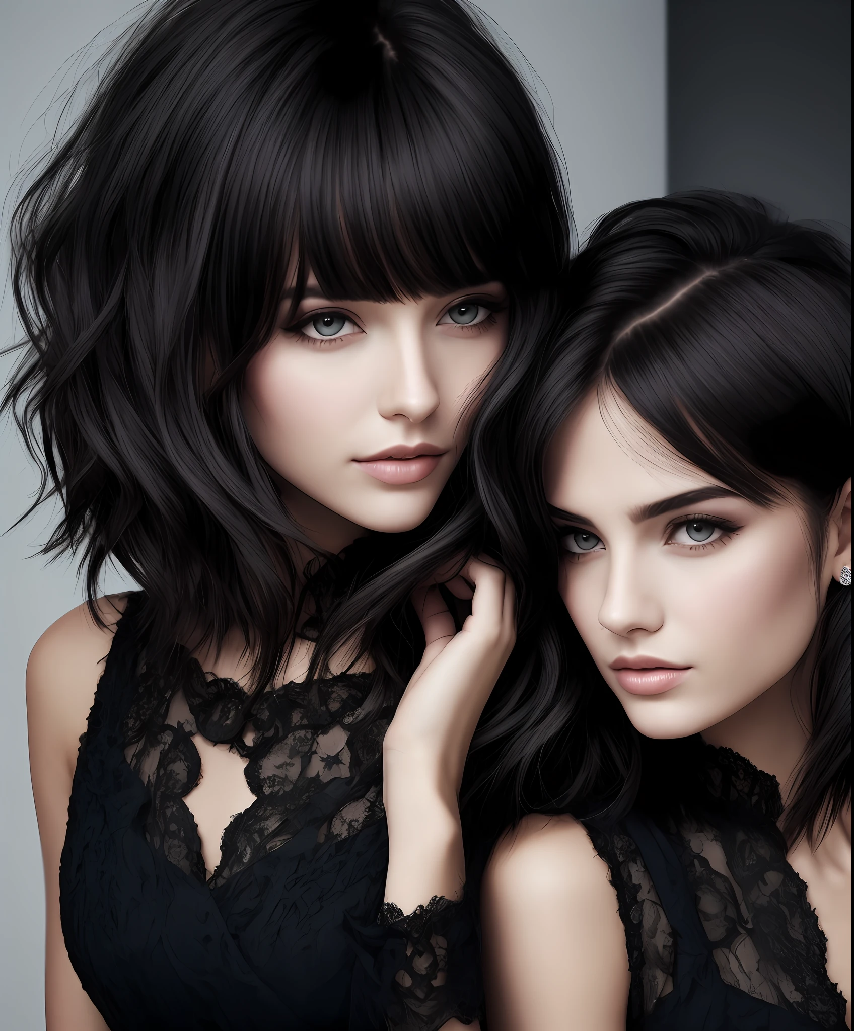 short detailed hair,blacksilk,Ruffle your hair,Pure
