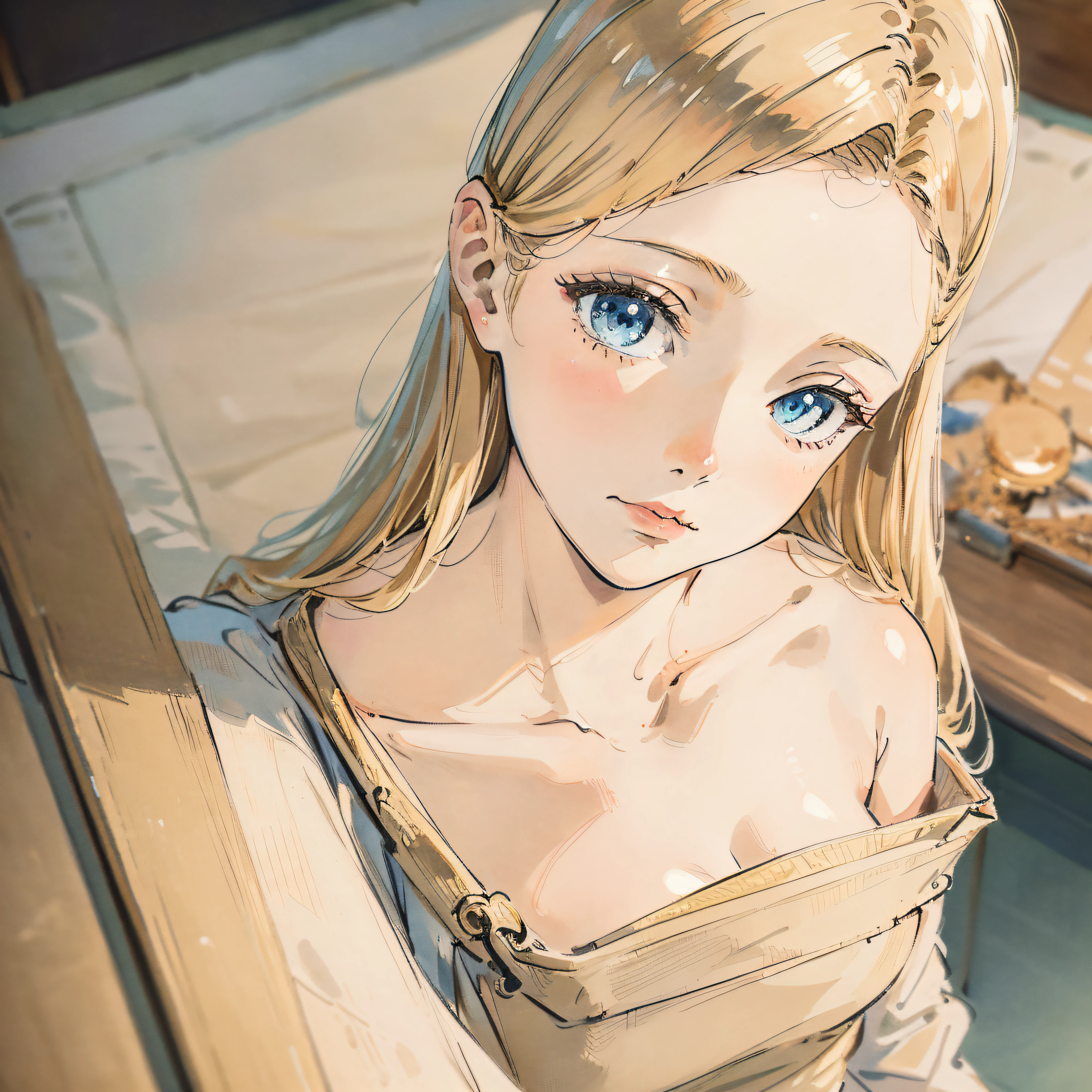 masterpiece, best quality, an extremely delicate and beautiful girl,an extremely delicate and beautiful, world masterpiece theater, ultra-detailed, highly detailed, best quality, blonde hair, highres, extremely detailed,1girl, best quality, illustration, looking at viewer, impasto, canvas, oil painting, realistic, realist ,real,