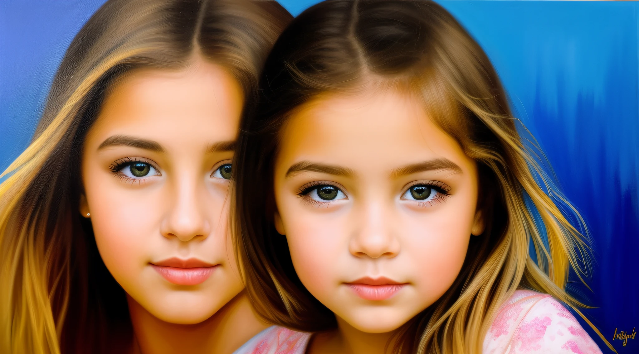 a closeup of a young CHILD with long blonde hair, little girl with magical powers, menina bonito, menina bonita, portrait of magical young girl, painting digital adorable, menina jovem bonito, Directed by: Hristofor Zhefarovich, pintura realista da menina bonito, de uma menina anjo bonita, lindos olhos grandes luz, retrato de alta qualidade, princesa bonita