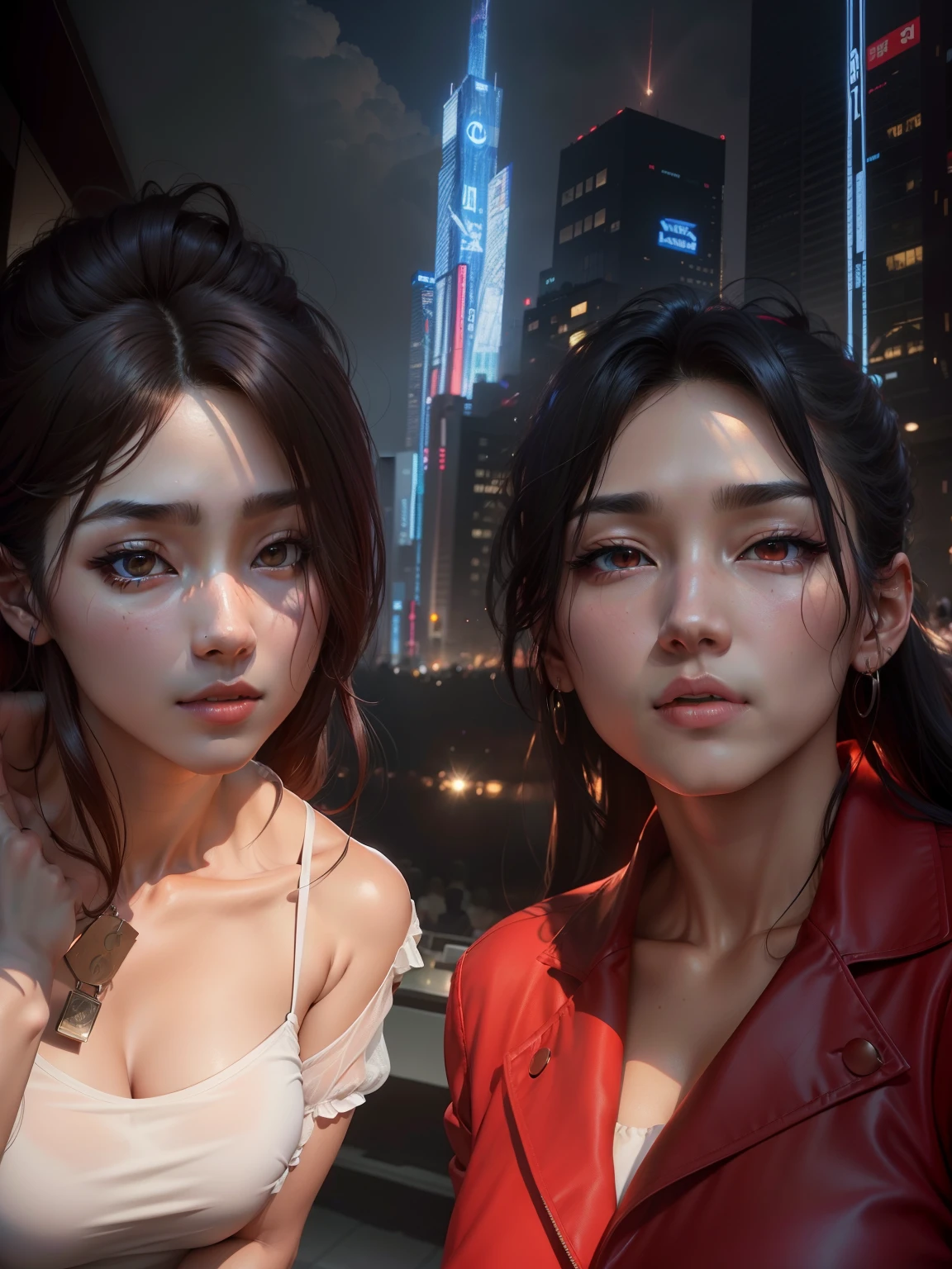 Ace, 4k, High Resolution, Masterpiece, Best Quality, Head: 1.3, (Korean K-pop Idol), Fine Skin, Sharp Focus, (Cinema Lighting), Clavicle, Morning, Soft Light, Dynamic Angle, [: (detailed face:1.2):0.2], armpit wrinkles, thigh gap, red dress, slim, mid-chest, cleavage, full body,