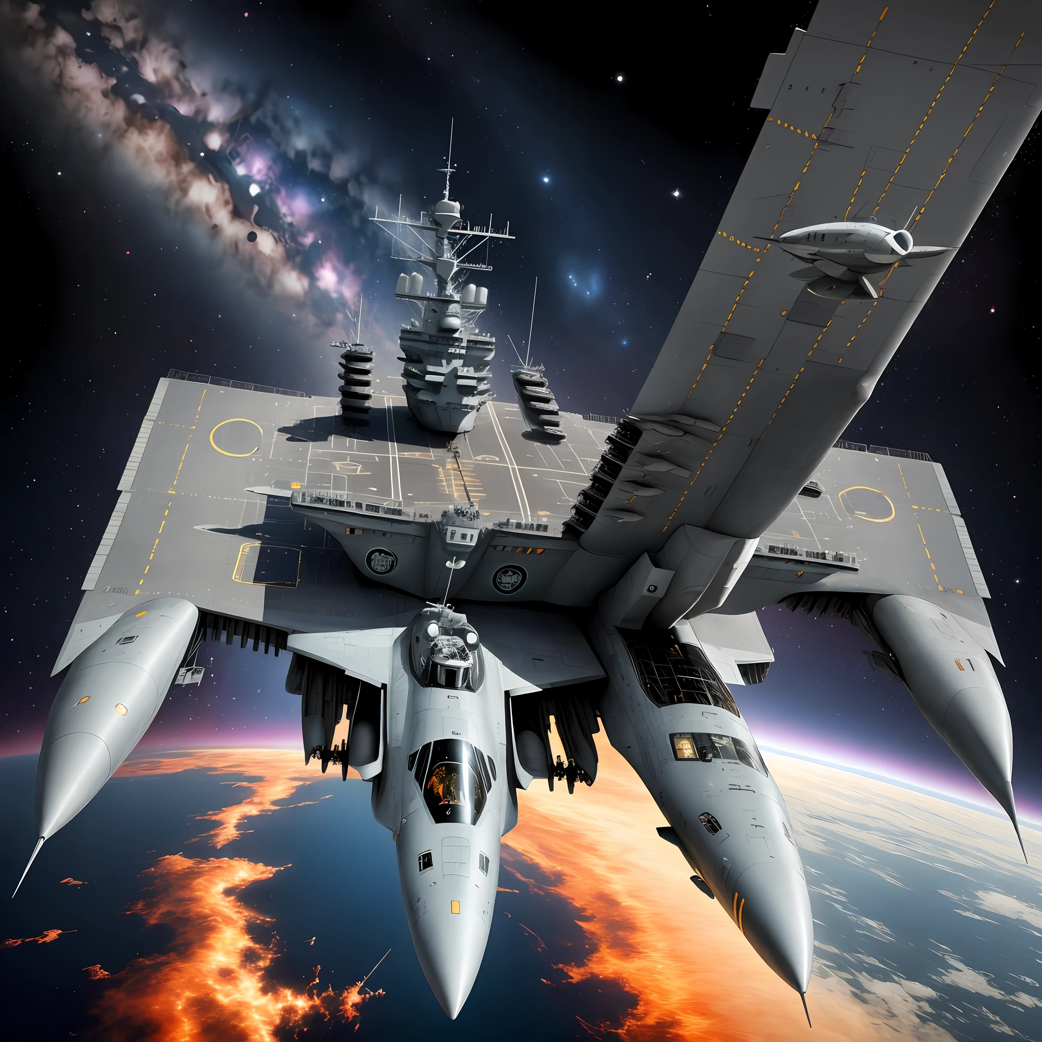 aircraft carrier,space,space