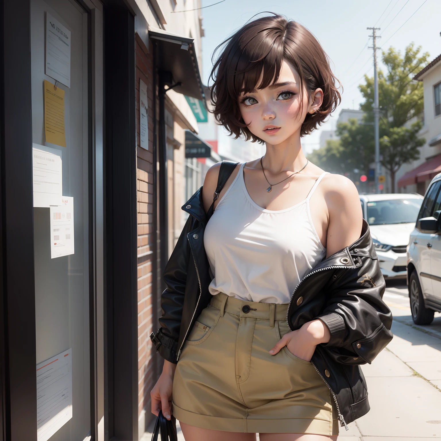 Girl with short hair jk