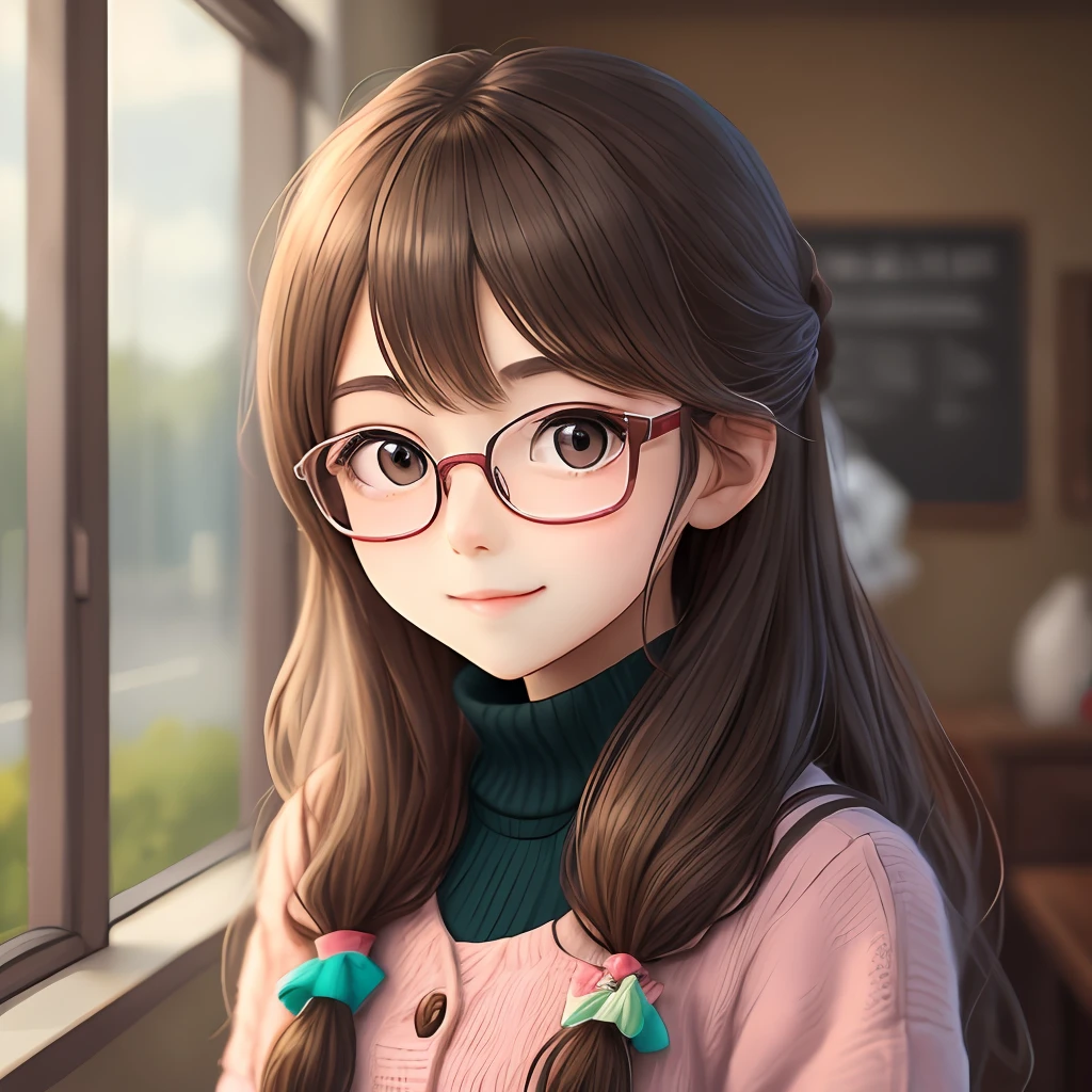Glasses girly gentle cute