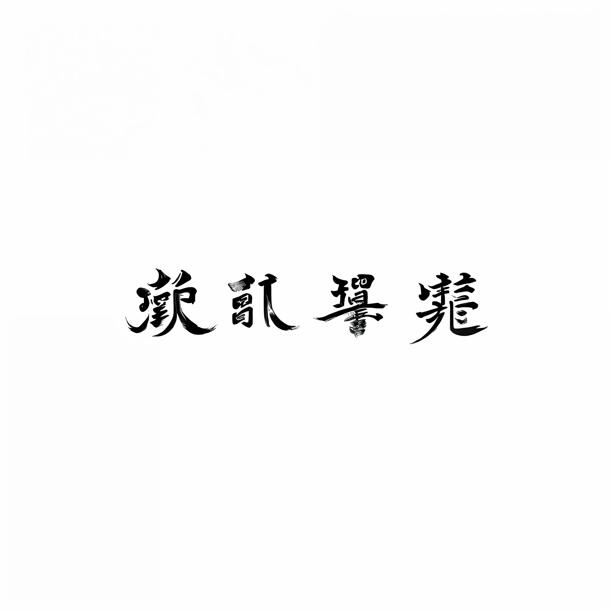 Chinese calligraphy for a man with a beard and mustache, Chinese text, Title kanji, Overlay Chinese text, The Chinese characters, Yan, chinese brush pen, japanese text kanji, kanji tattoos and decals, japanese kanji, in style of ruan jia, Middle metaverse, daoshu, kanliu666