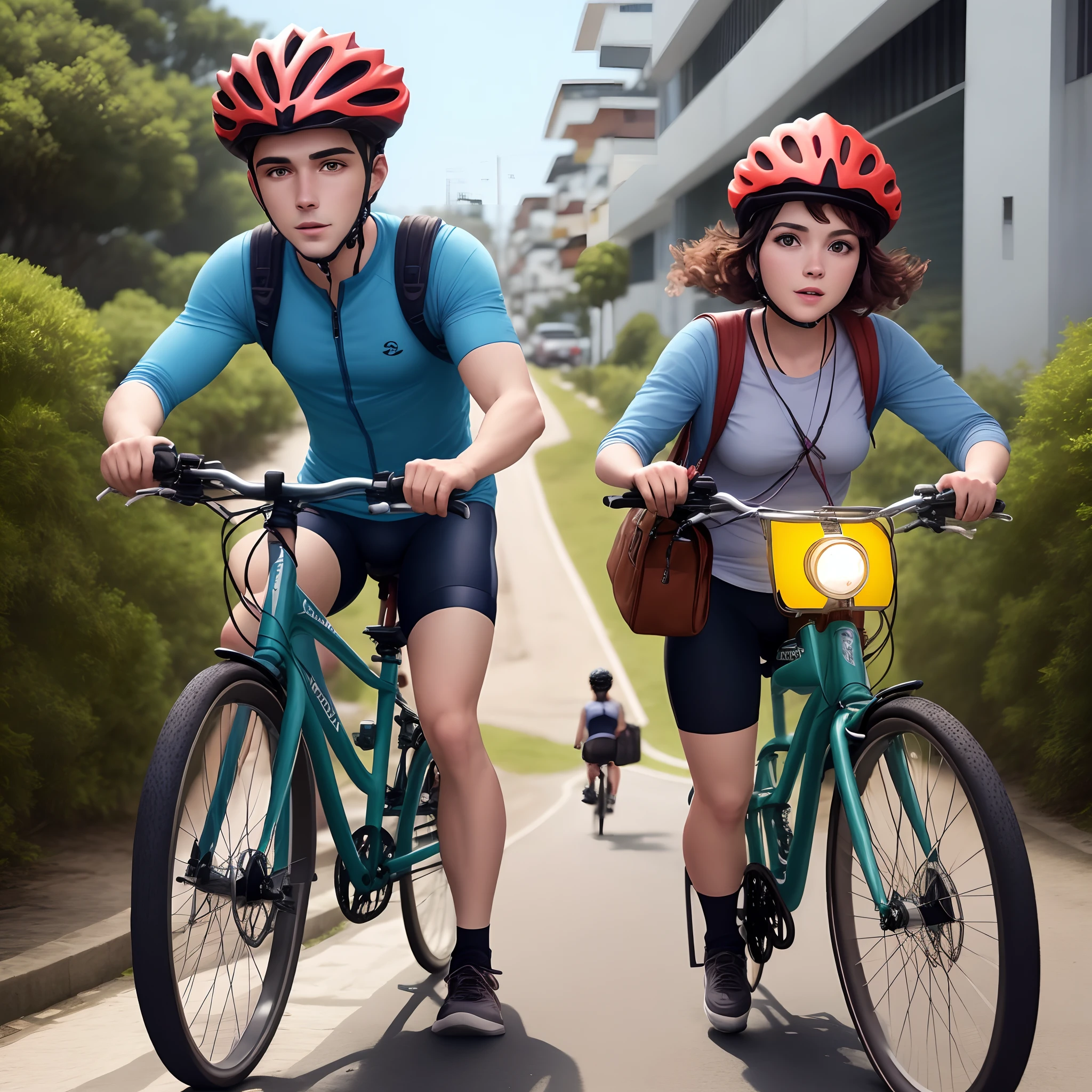 Foto de garoto andando de bicicleta em uma floredtamacabra e assustadora temperatura do por fo dol