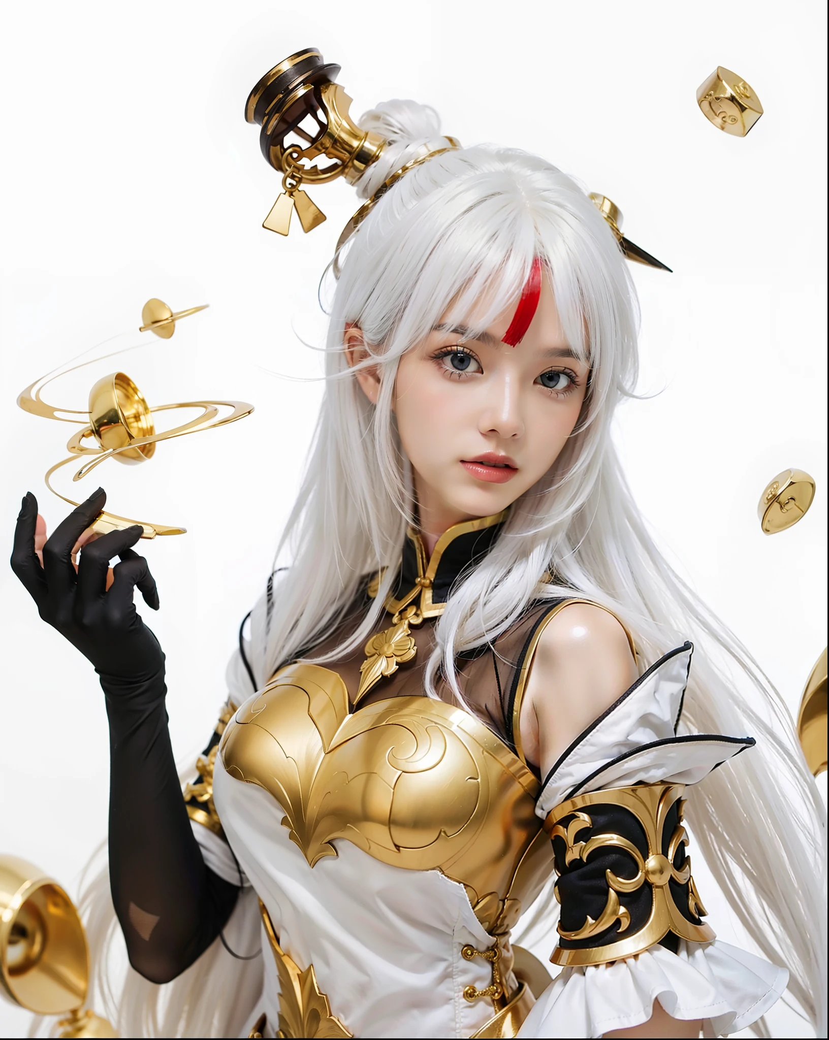 Very beautiful beauty with white hair