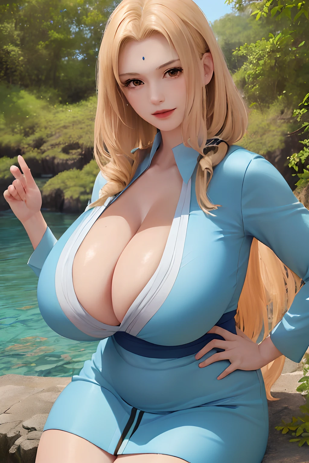 (Ultra Quality,Masterpiece,Ethereal:1.4)nagatiti(Gigantic Breasts:1.6)(hanging breasts: 1.5)(breasts squeeze: 1.3)(bimbo 1.4)(Disproportional Tits: 1.4)(Realism:1.2)(Realisitc:1.2)(Absurdres:1.4)8K,Ultra-Detailed,((Detailed Beautiful Mature Face)), Slutty Expression,Gyaru,Adult Rocks,Coast,(Shore:1.2) (Sitting:1.4)Sitting on Rock,Trees,Plants,(Bush:1.2)Waves(Causting:1.2)(Hyper-Detailed Water:1.1) (Solo:1.4)1Girl(Facing Viewer:1.2)Intricate Body Details(Milf: 1.5)(Curvy:1.3)Average Waist,Thick Thighs,Yuuki Asuna,Honey Blonde Hair[Long Hair](Sidelocks:1.2)(ill fit uniform:1.3)Seductive Posture,Sexy Pose,Alluring[intricate-perfect-fingers-on-hands]Perfect Hyper-Detailed Orange Eyes,