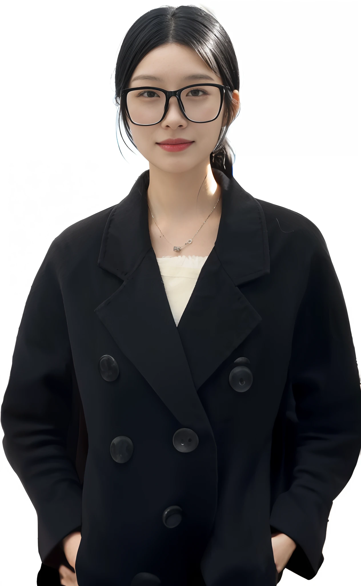 Thick black hair