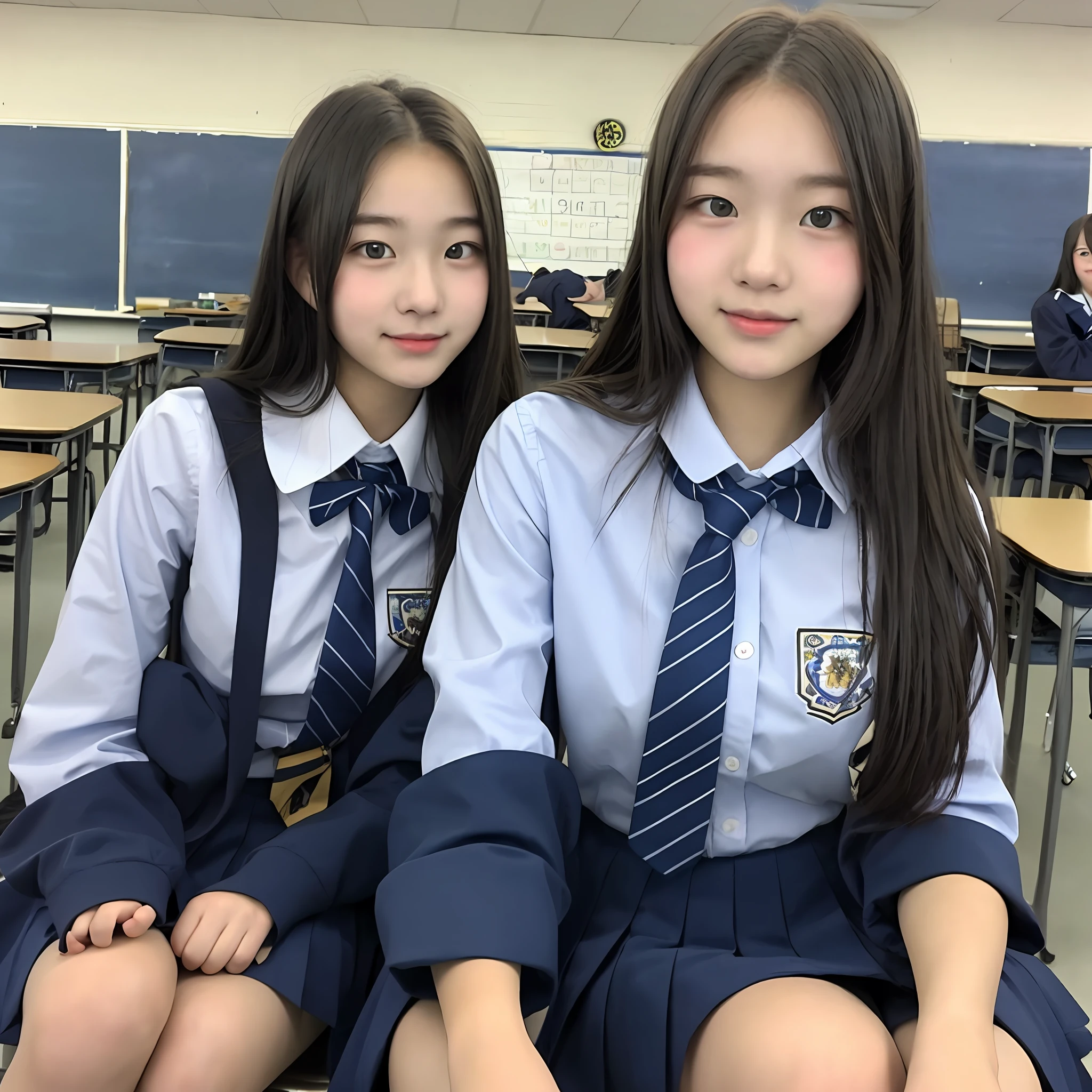 High school student in school uniform
