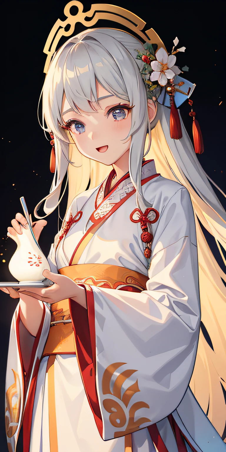 1girl, (hanfu), glowing, sidelighting, wallpaper,