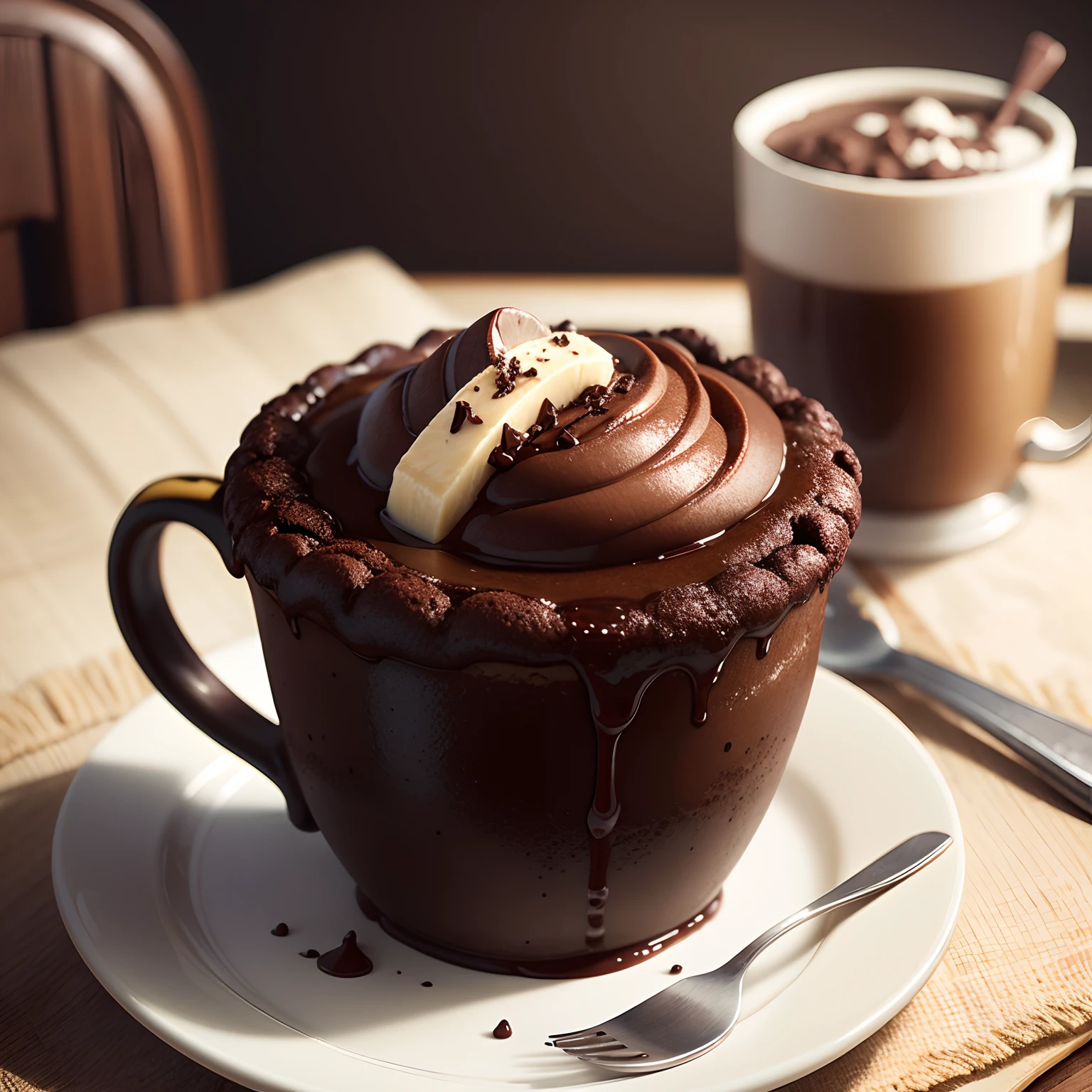 Chocolate Banana Mug Cake, food photography