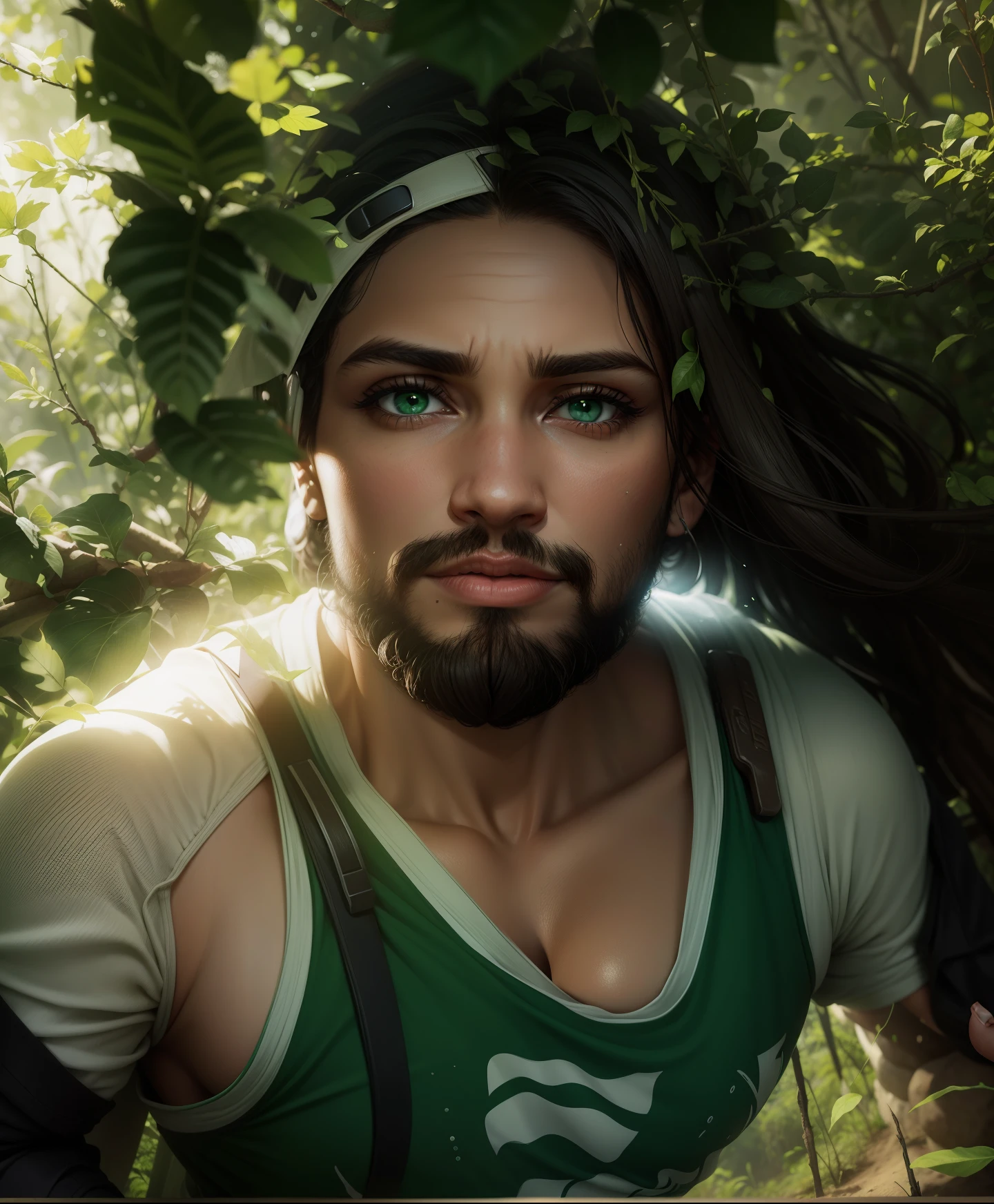 ultra realista mudar fundo de imagem, olhos verdes