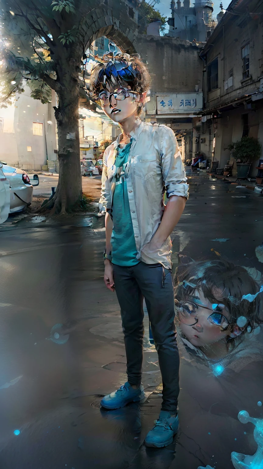 Change the background sky is blue smart boy and cute my real face honi chahie 8k Hd