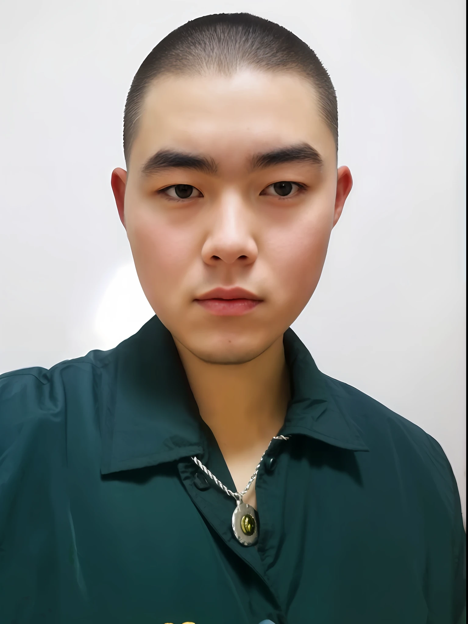 Arad man in a green shirt，Wearing necklaces and necklaces, 2 7 years old, 2 8 years old, around 1 9 years old, 2 3 years old, 2 9 years old, Asian male, 2 2 years old, 2 4 years old, yanjun cheng, 21 years old, South Korean male, 2 5 years old