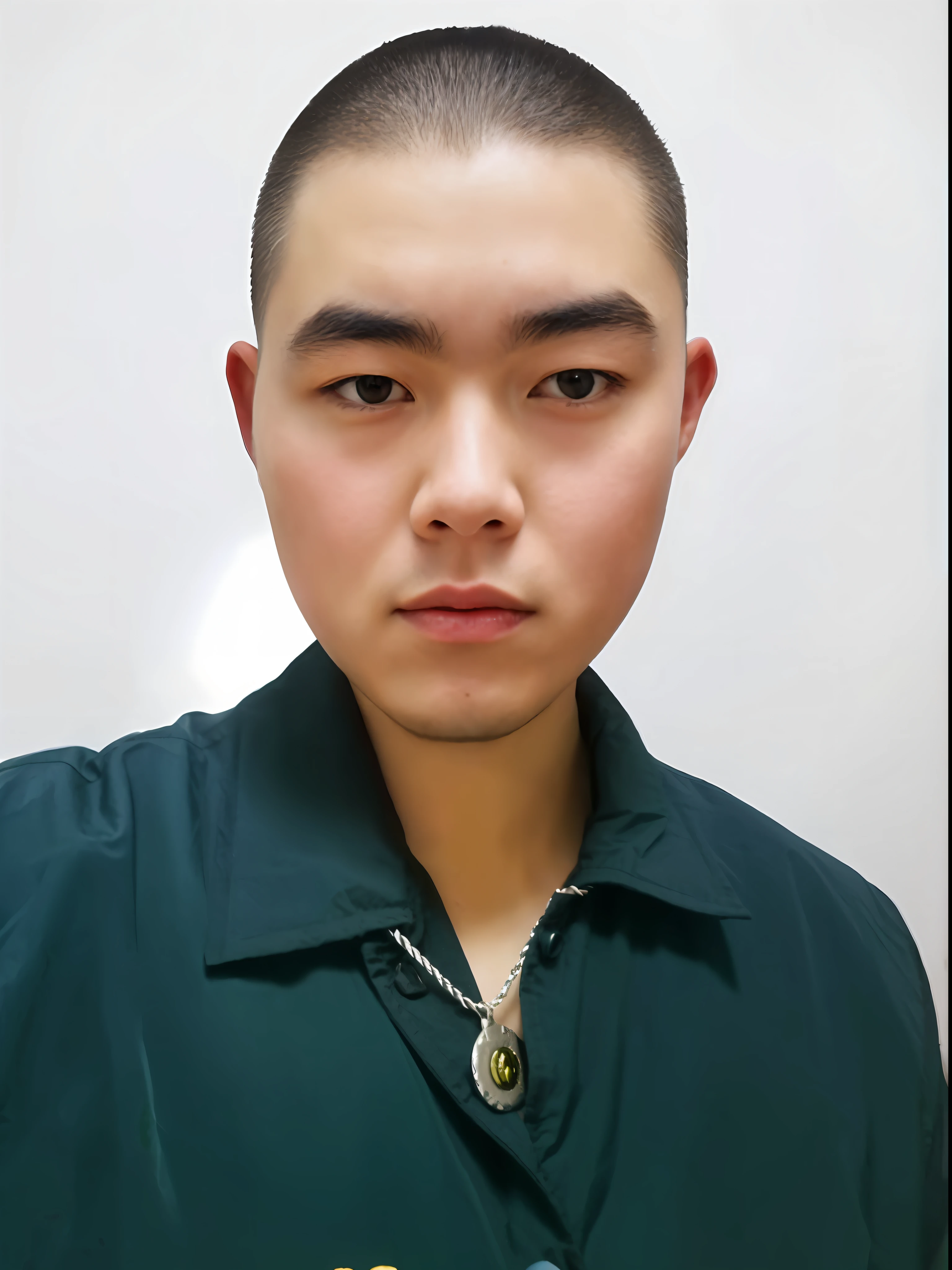 Arad man in a green shirt,Wearing necklaces and necklaces, 2 , 2 8 years old9 years old, 2 3 yearsears old, Asianyears old, 2 4 yanjun cheng, 21 years old,an male, 2 5 ye