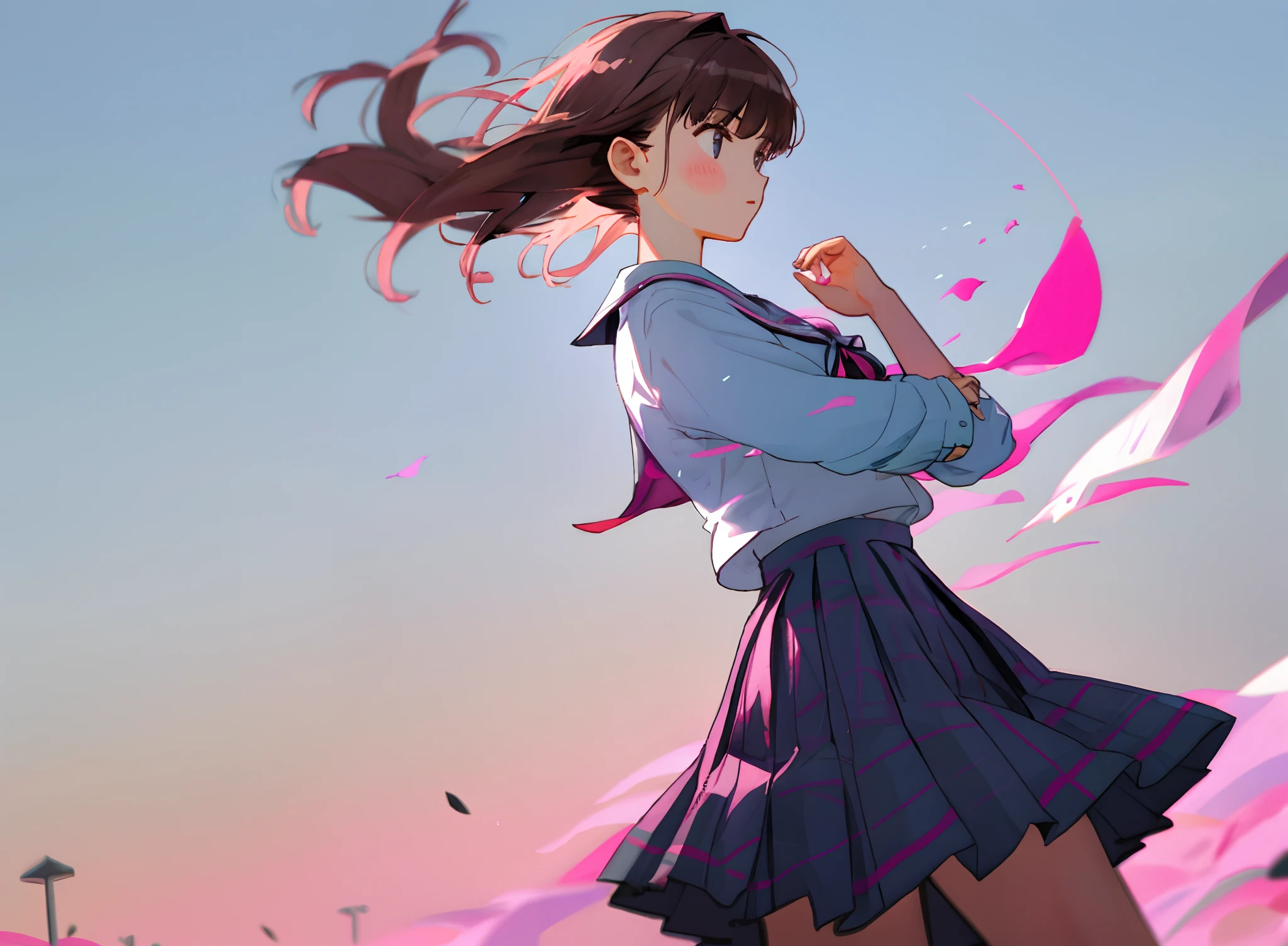 Pink jk skirt girl