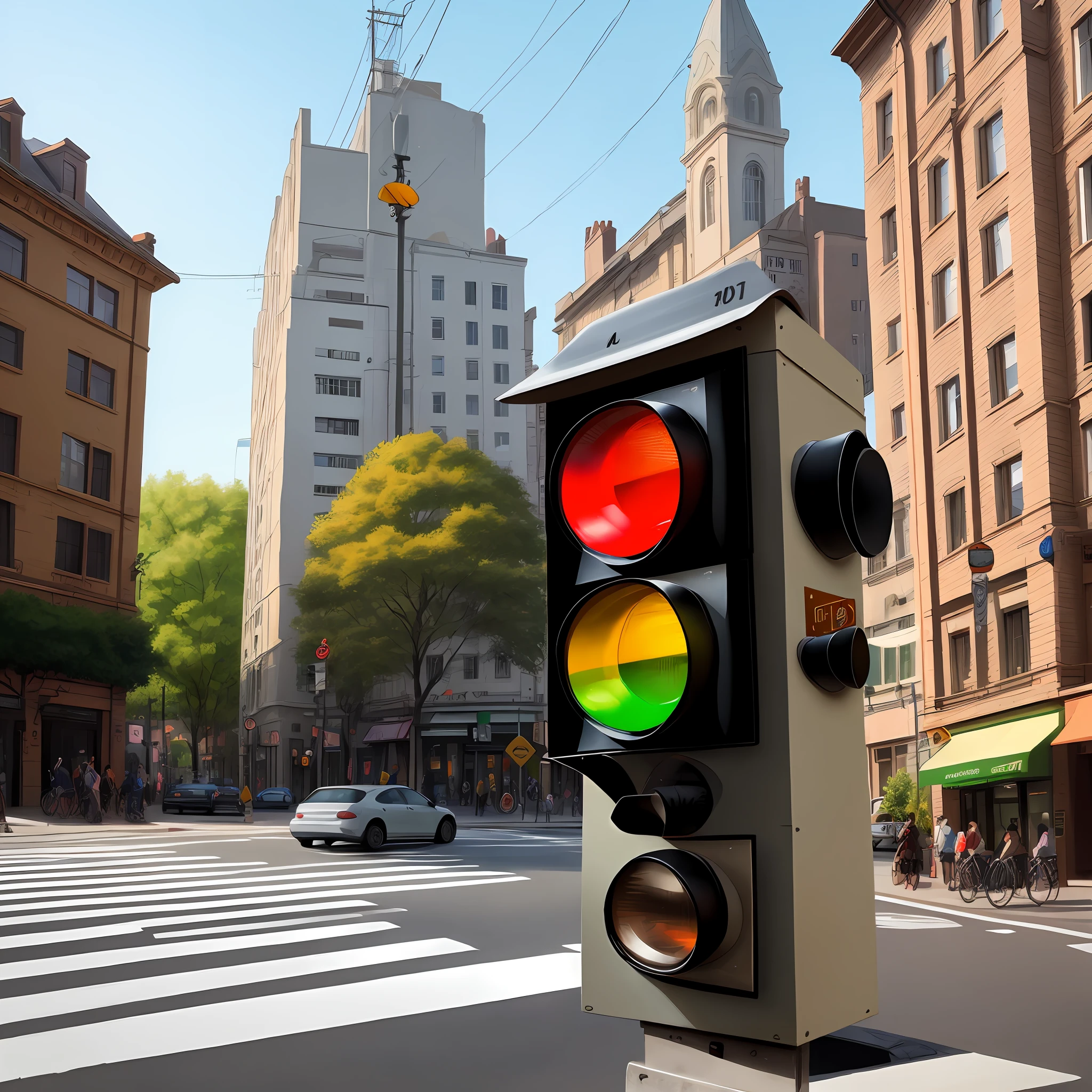 traffic light,handpainted