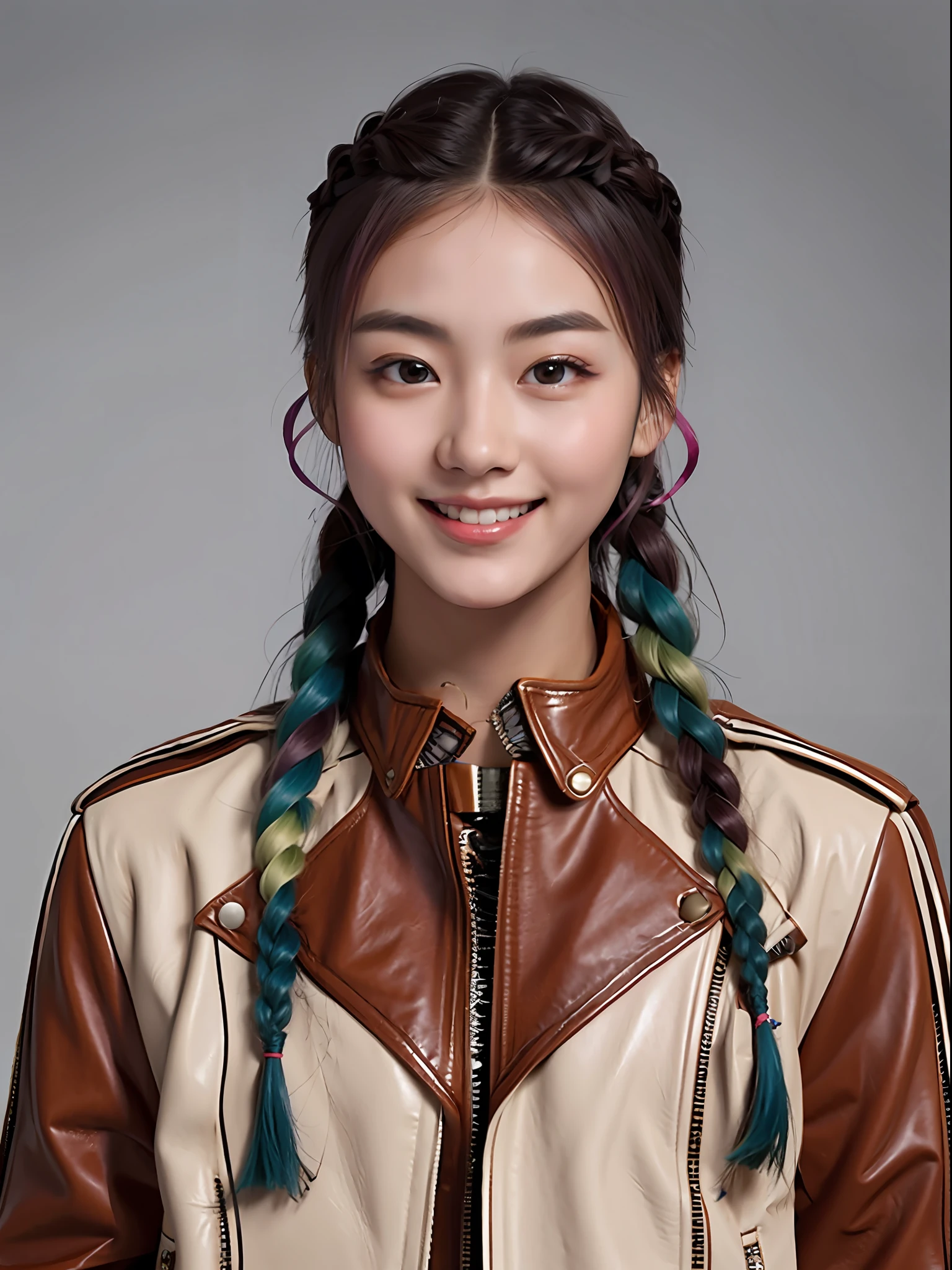 Rainbow hair braids