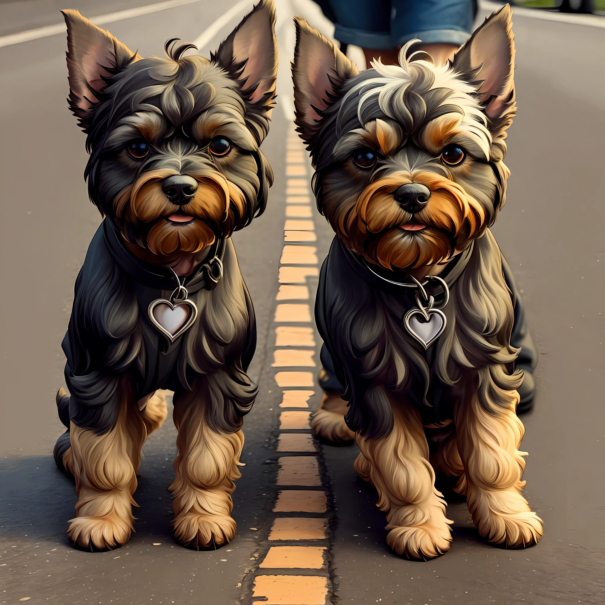 I wanted to create two dogs one inside the other.logo Use 2 Scottish terriers in the logo I want two Scottish terriers intertwined with each other with a street footprint