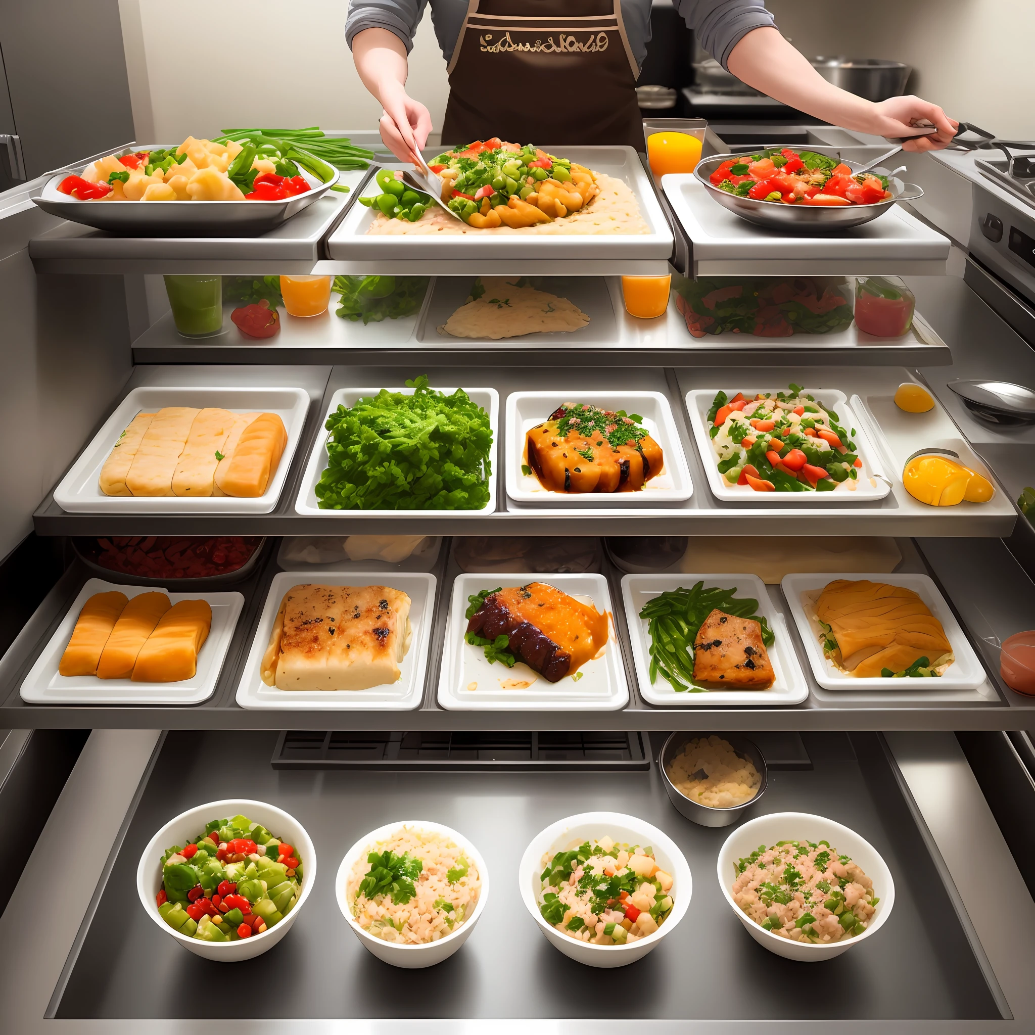 Images of delicious and healthy meals being prepared