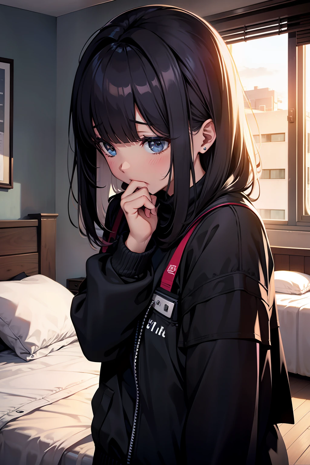 A girl wetting the bed