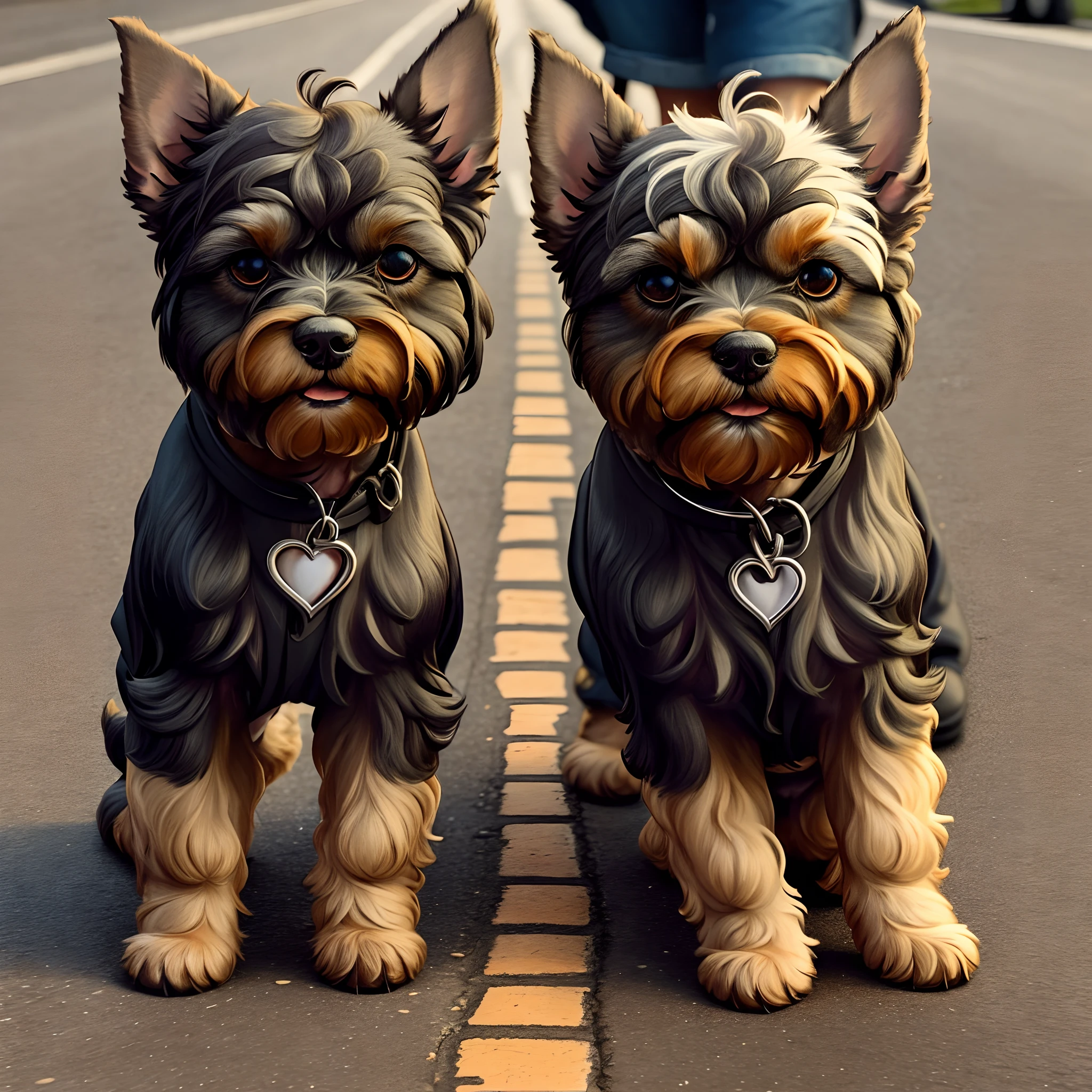 I wanted to create two dogs one inside the other.logo Use 2 Scottish terriers in the logo I want two Scottish terriers intertwined with each other with a street footprint