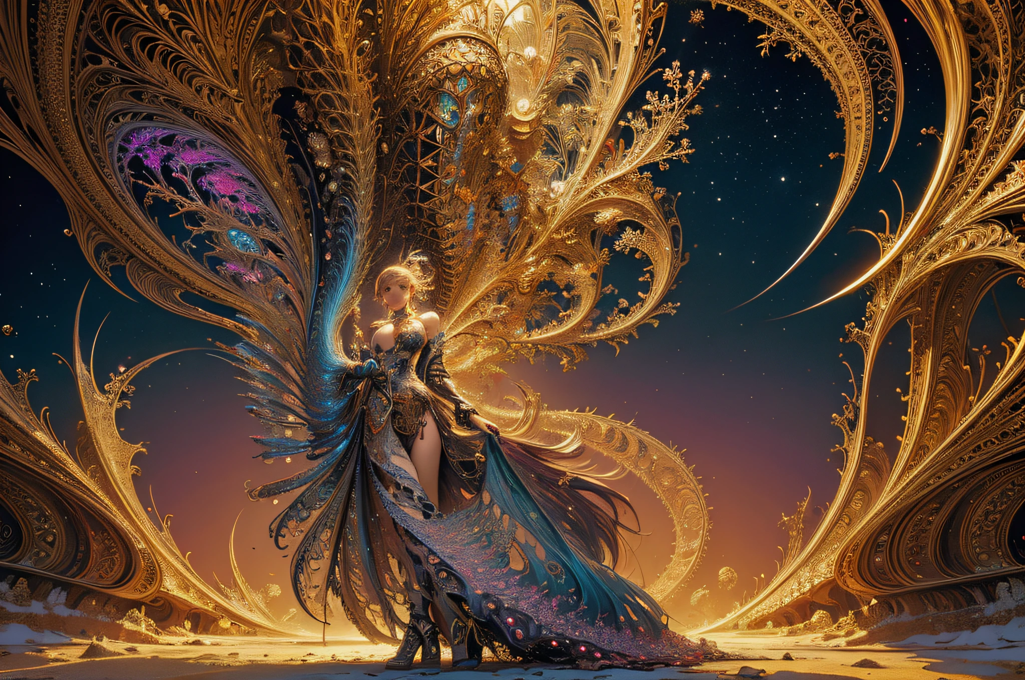 (masterpiece, top quality, best quality, official art, beautiful and aesthetic:1.2), (1girl, erotic, full body), extreme detailed,(fractal art:1.3),colorful,highest detailed