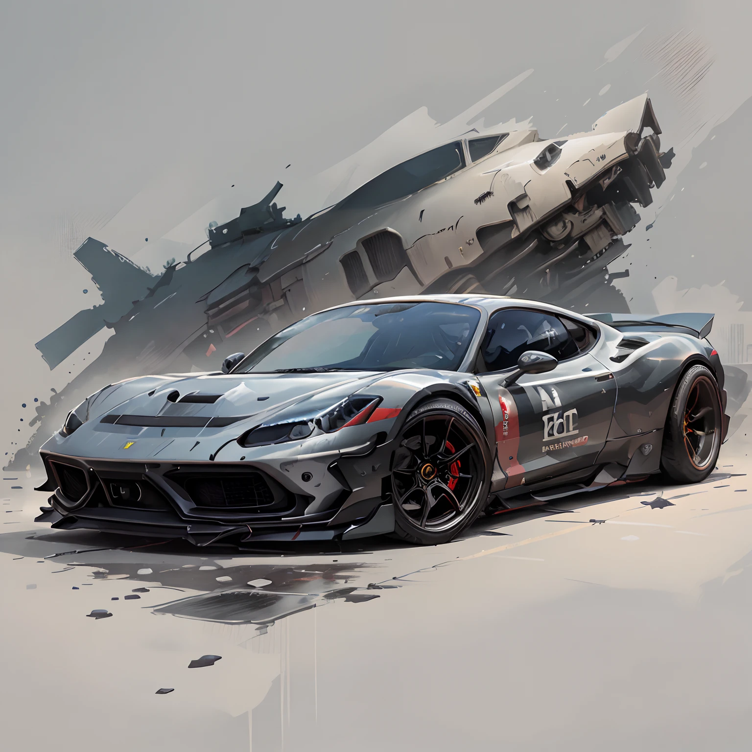 graph design, design plano, 2015 Ferrari 458 Speciale Aperta Black , respingos de aquarela, limpo altamente detalhada, obra-prima fotorrealista, fotografia profissional, carro realista, fundo abstrato de aquarela, isometric, vetor de cor vibrante, foco nítido, Volumetric mist, 8k UHD, DSLR, alta qualidade, grain of film, Fujifilm XT3