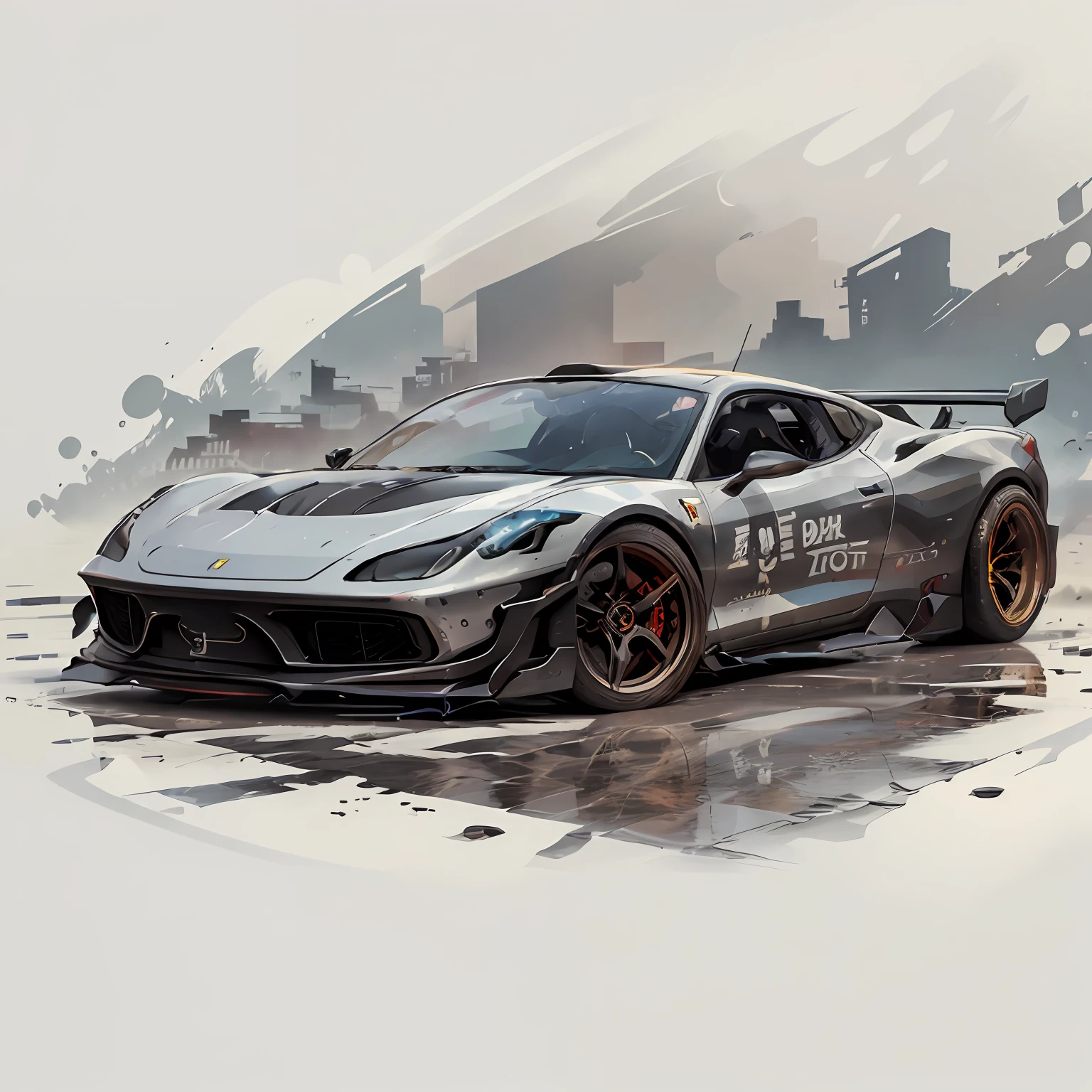 graph design, design plano, 2015 Ferrari 458 Speciale Aperta Black , respingos de aquarela, limpo altamente detalhada, obra-prima fotorrealista, fotografia profissional, carro realista, fundo abstrato de aquarela, isometric, vetor de cor vibrante, foco nítido, Volumetric mist, 8k UHD, DSLR, alta qualidade, grain of film, Fujifilm XT3