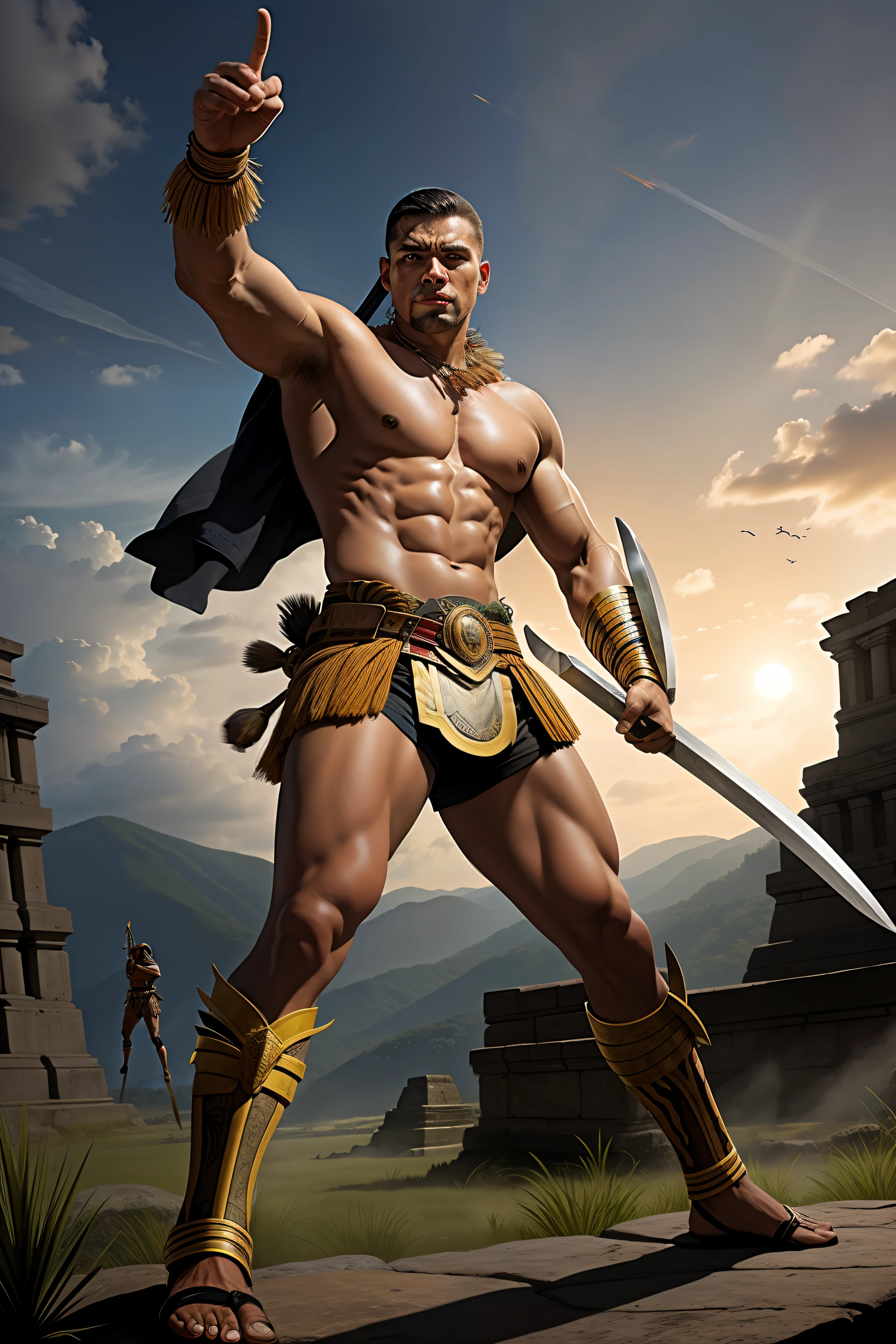 1man, Amazon Warriors, ancient battlefield, action