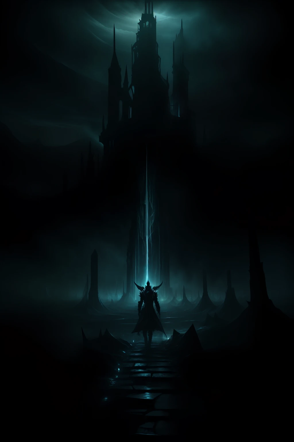 masterpiece, 4k, sharp focus, highest quality,wide shot,Imagine a world where darkness and cold have taken over, and you find yourself in the depths of the nine layers of hell. The once vibrant landscapes have now become desolate wastelands filled with endless suffering. The skies are obscured by a thick haze, and the only sounds you hear are the cries of the damned. As you make your way through the levels, you encounter demons and tormentors, each determined to keep you from escaping their grasp. Can you survive the horrors of each layer and find a way out of this dark and cold hellscape
