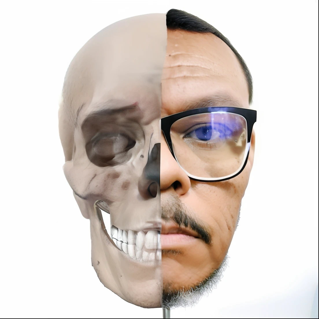 guttonerdvision10, metade do rosto de um homem