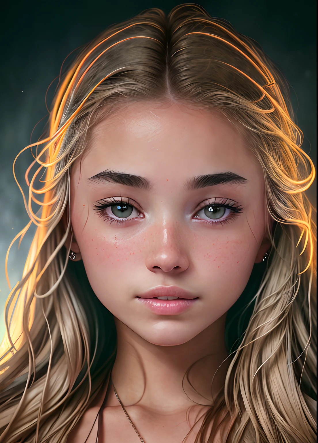portrait of Olivia Dunne, epic (photo, studio lighting, hard light, sony a7, 50 mm, matte skin, pores, colors, hyperdetailed, hyperrealistic),