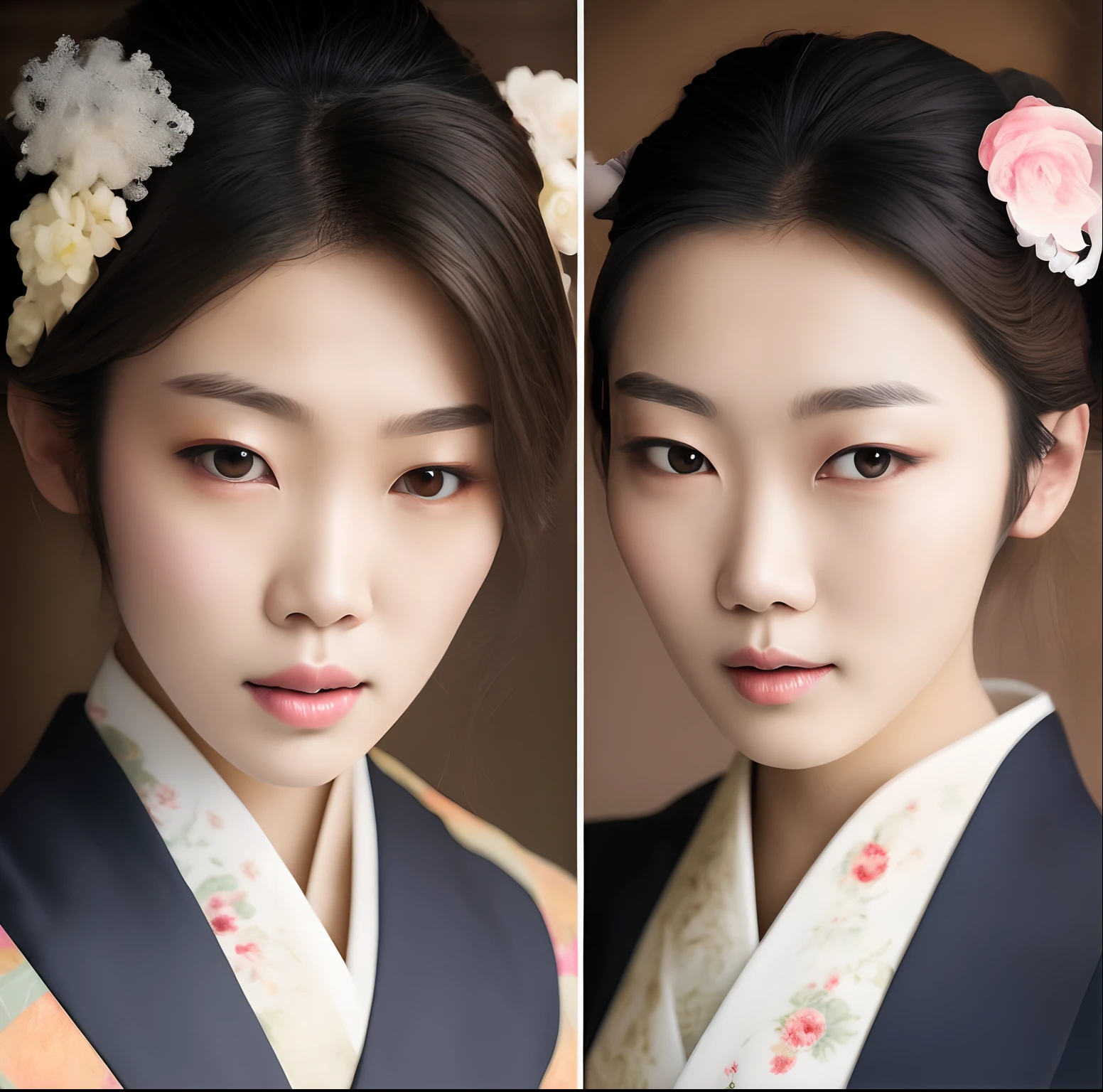 Characteristic beauties　addiction　Model face　A Japanese style　Japan face　quaint