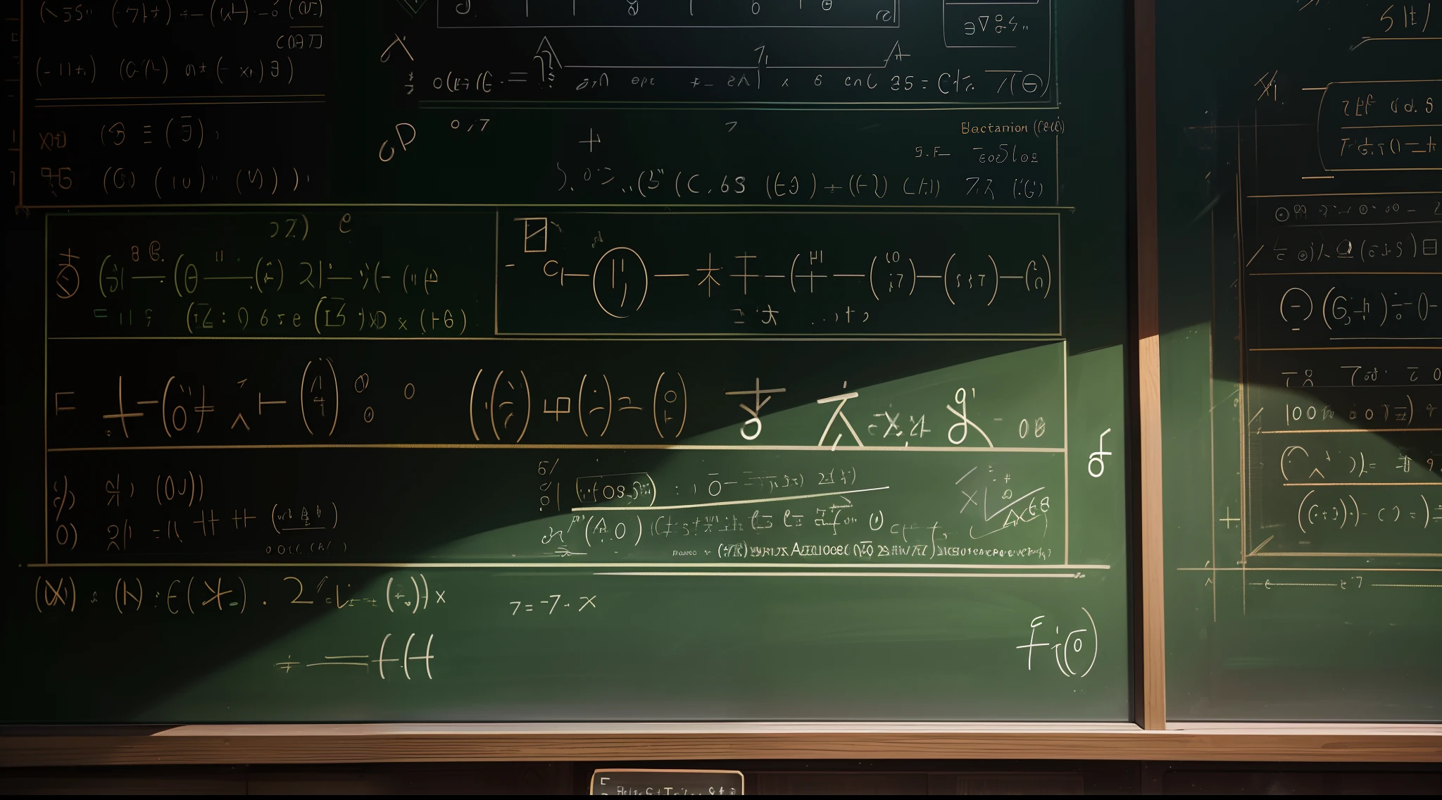 a close up of a blackboard with green writing on it, math equations in the background, mathematical, math equations, mathematics, formulas, green matrix code, equation heaven, matrix symbols in the background, equations, mathematics unifying science, maths, green matrix light, beautiful equations, math, matrix text, formulae, algebra, calculus, quantum particles, numerical